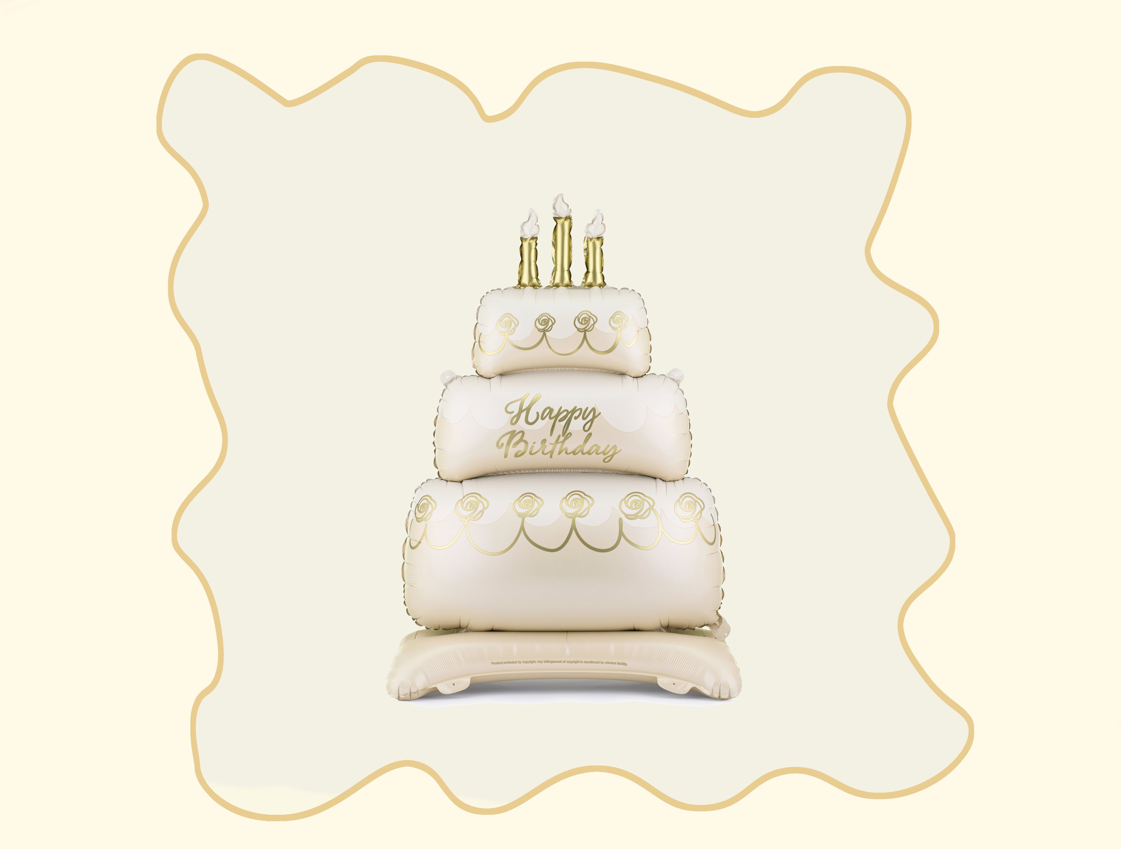 Foil balloon standing cake 70x100 cm
