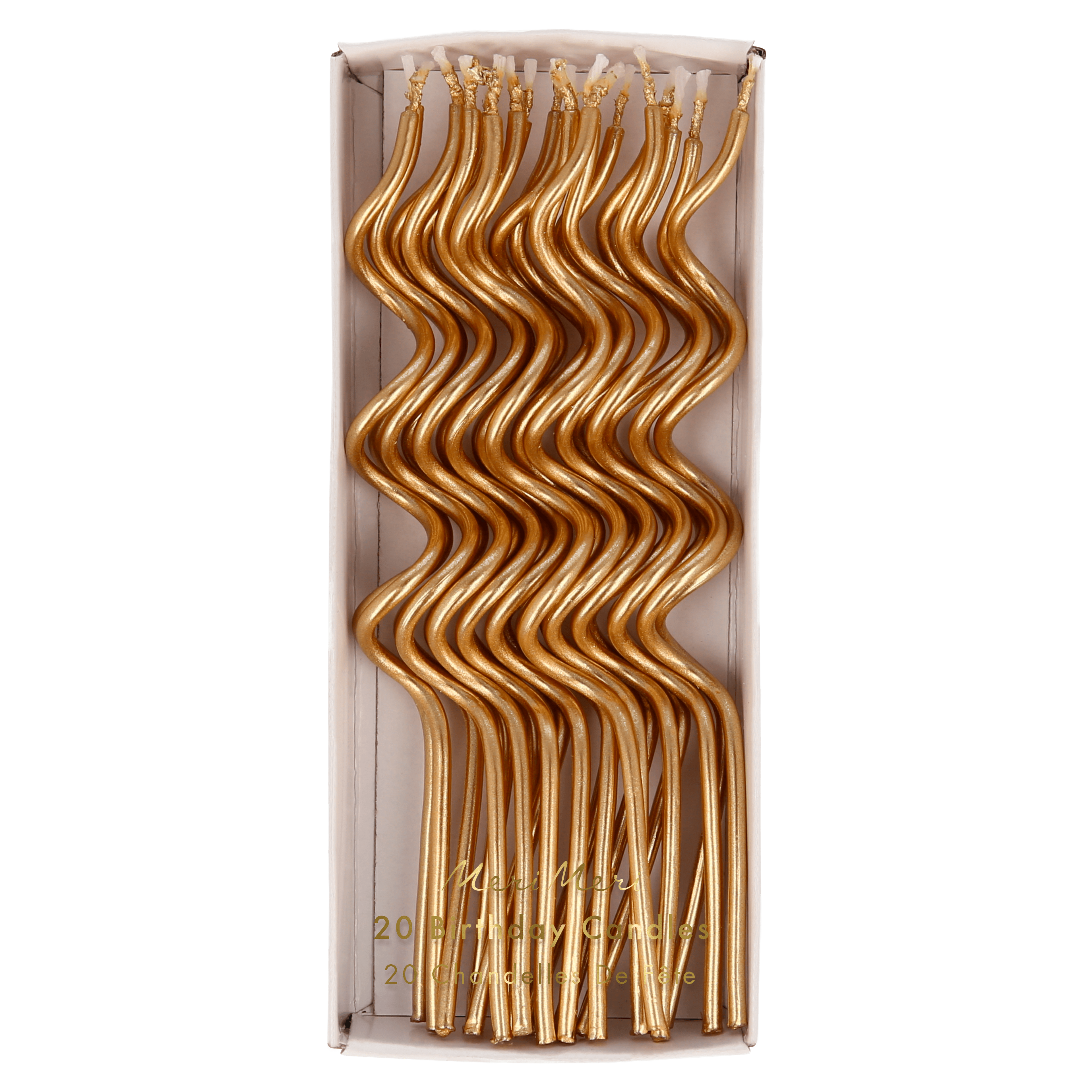 Candele swirly gold (x20)