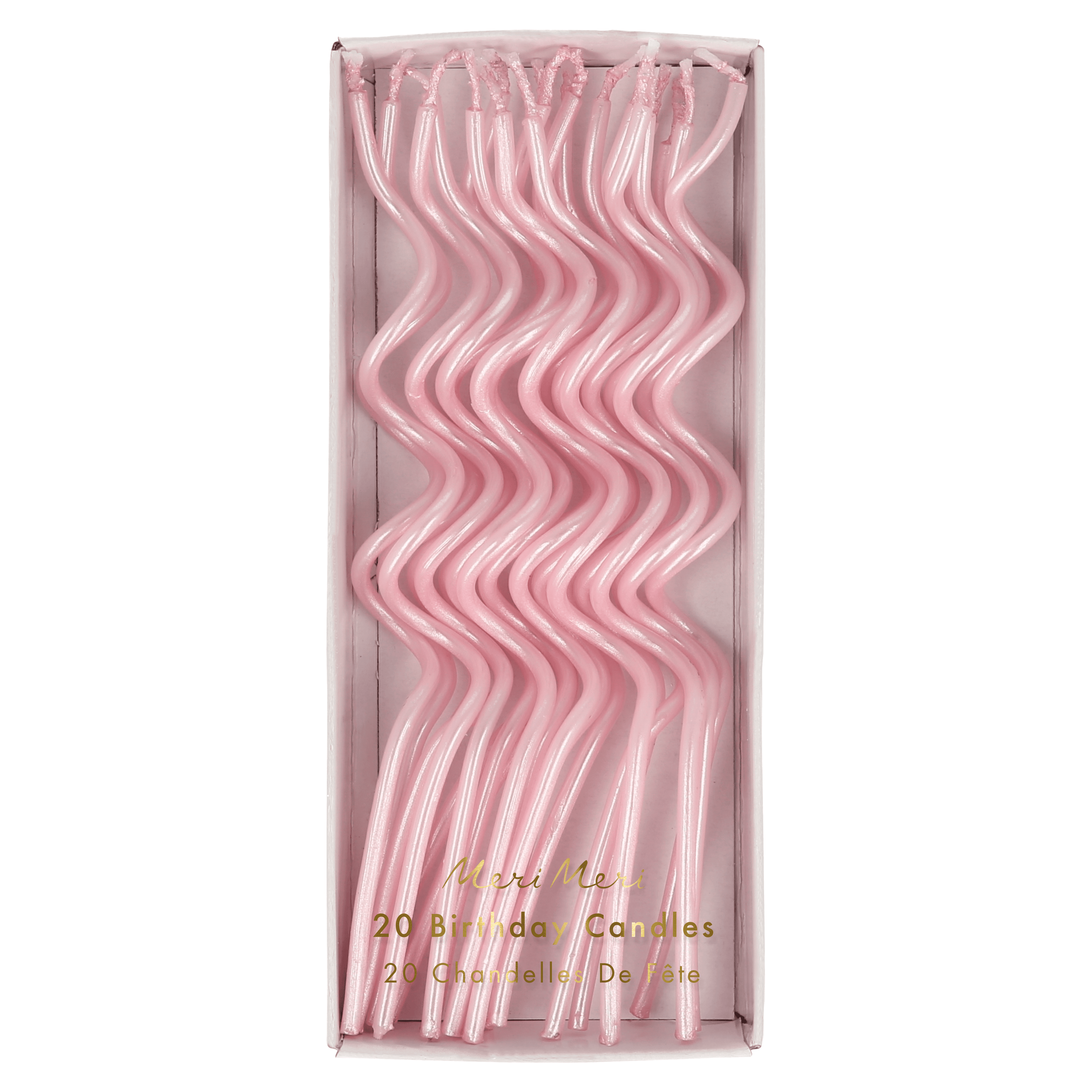 Candele swirly rosa (x20)