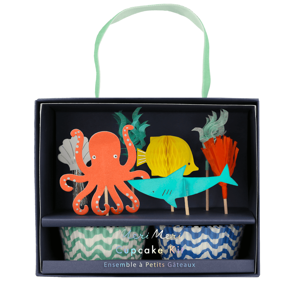 Kit Cupcake Polpo & Squalo Meri Meri (24 topper)