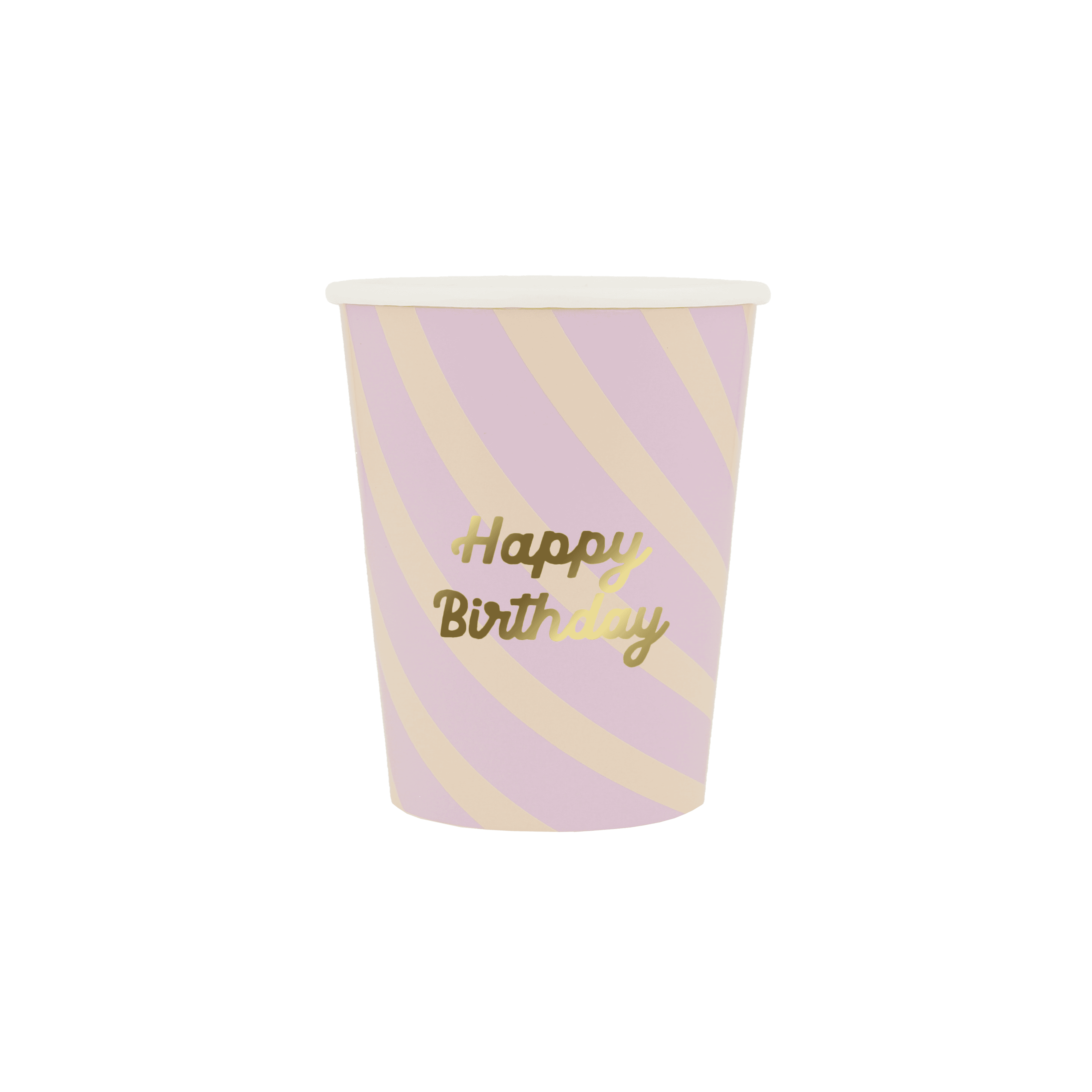 Bicchieri Happy Birthday Stripes (x 8)