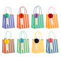 Happy Stripes Party Favour Bags (x 8)