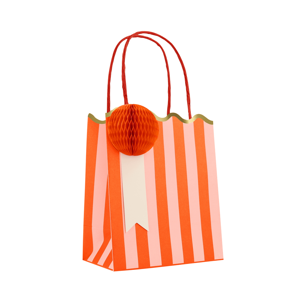 Happy Stripes Party Favour Bags (x 8)