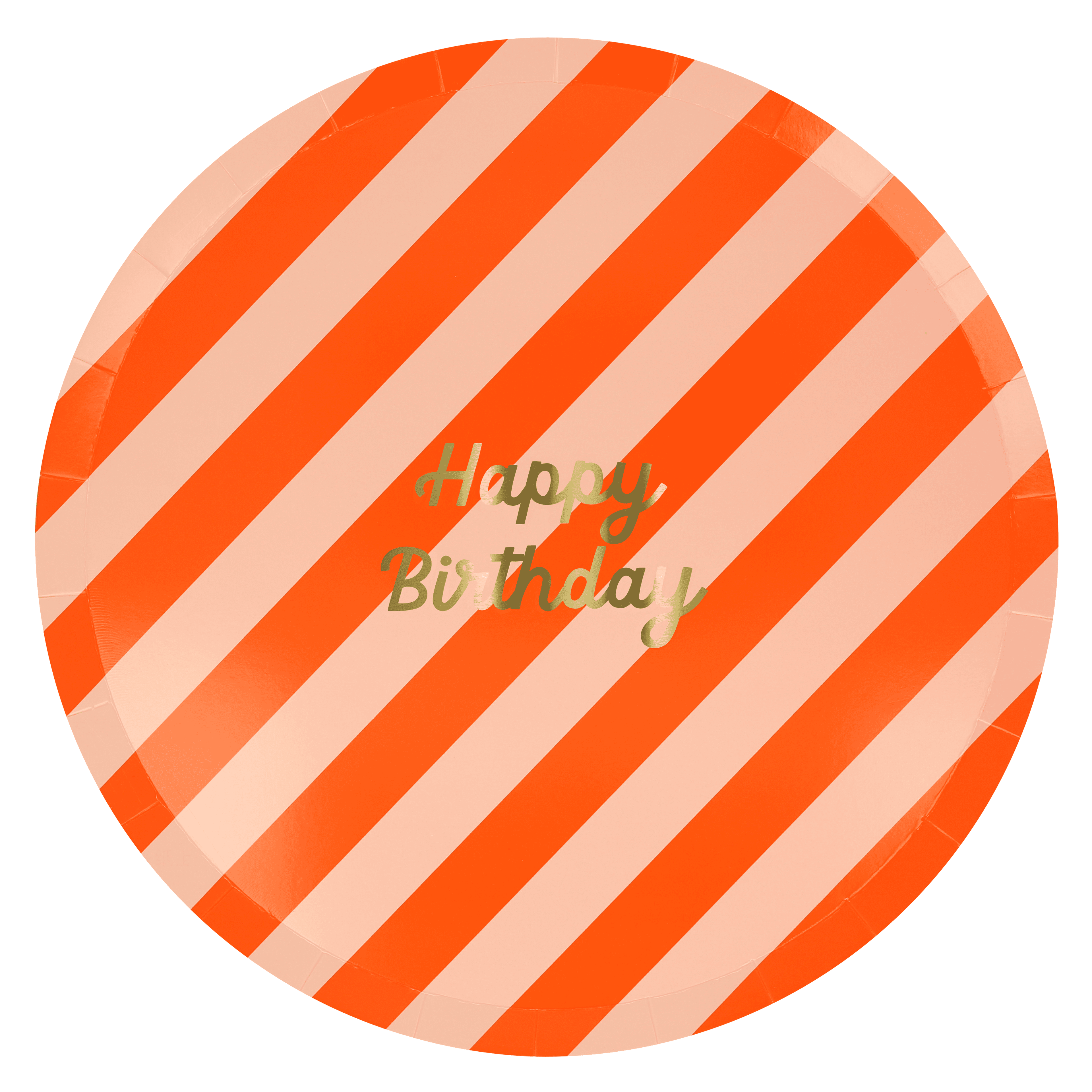 Piatti Portata Happy Birthday a Righe (x8)