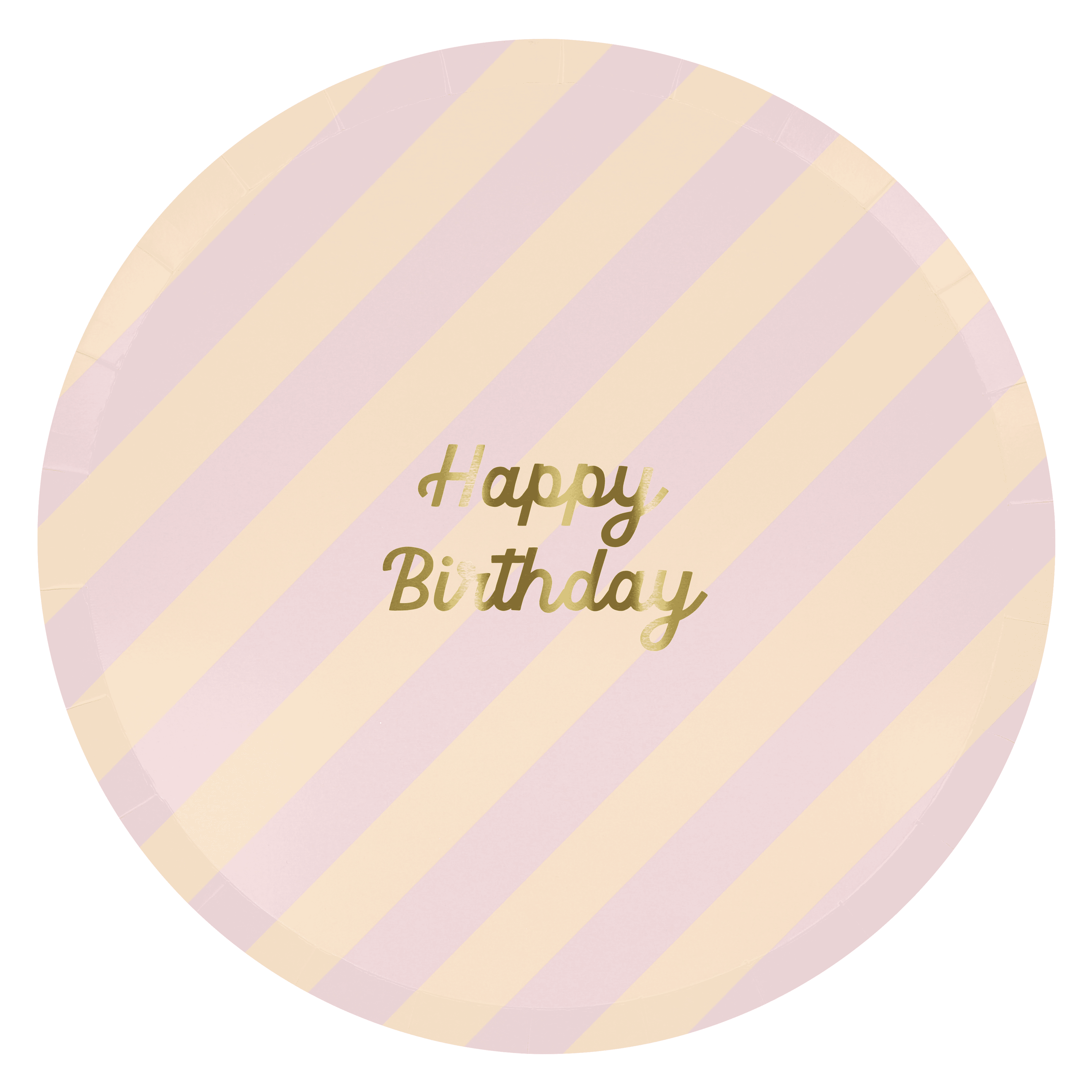 Piatti Portata Happy Birthday a Righe (x8)