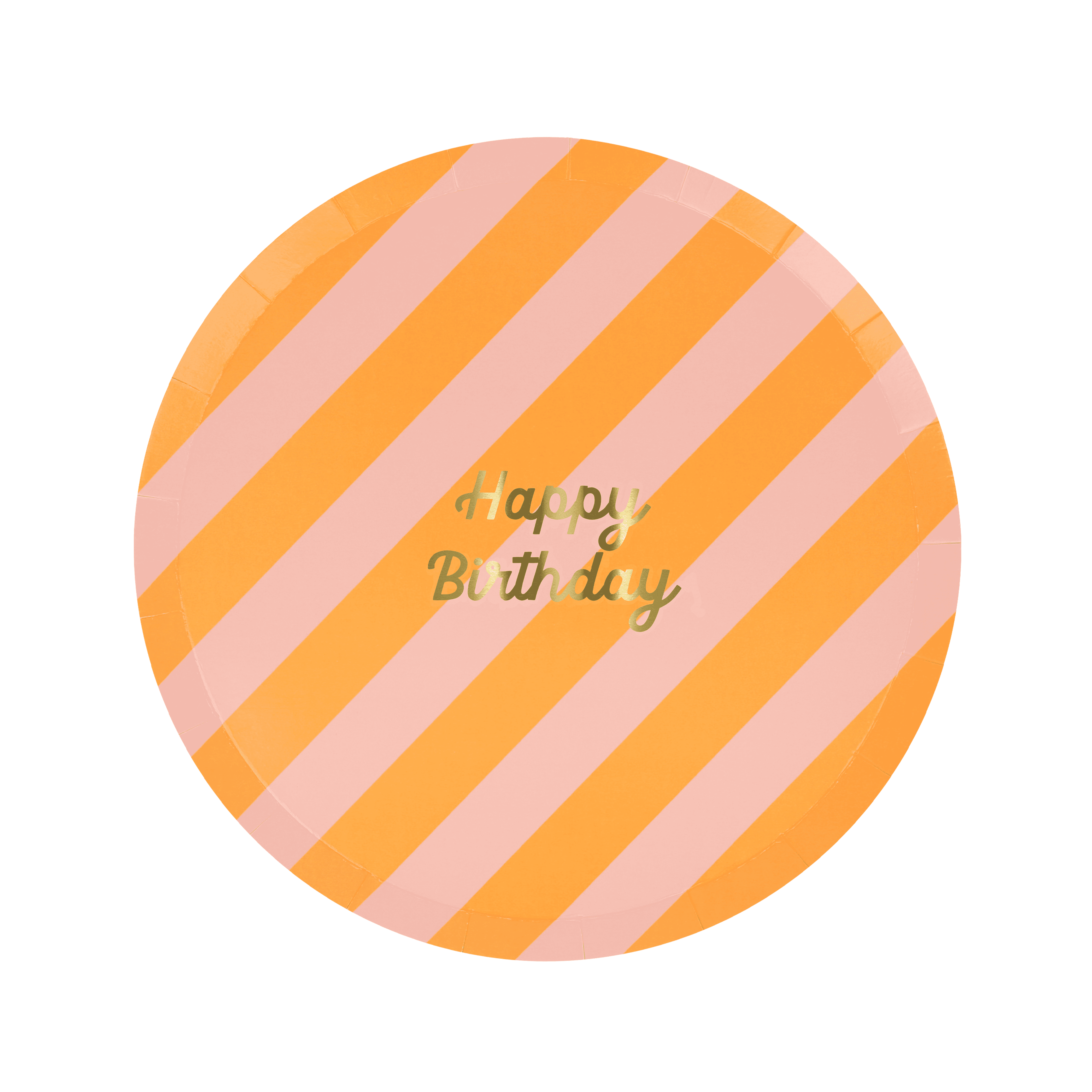 Piatti Dessert Happy Birthday Stripes (x 8)
