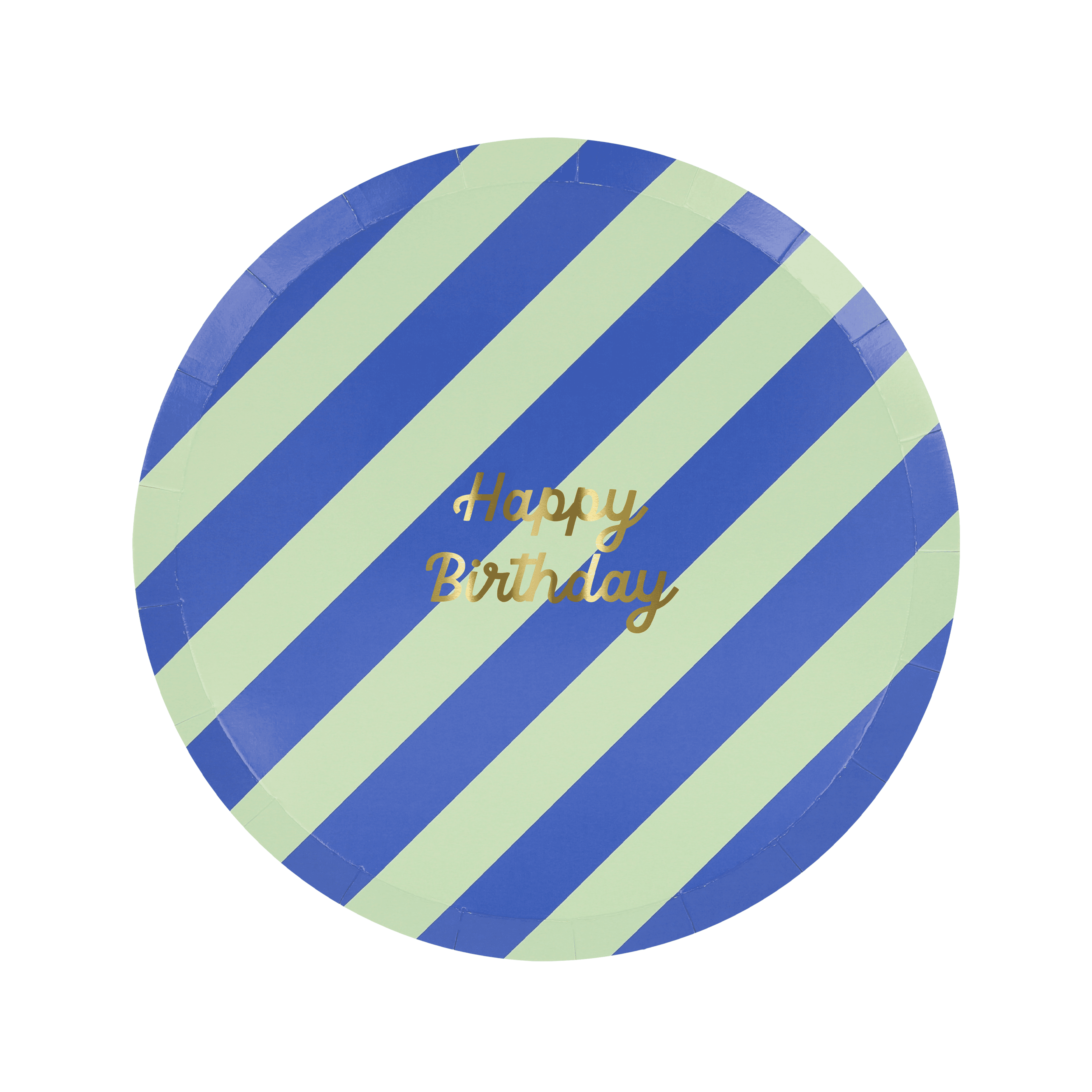 Piatti Dessert Happy Birthday Stripes (x 8)