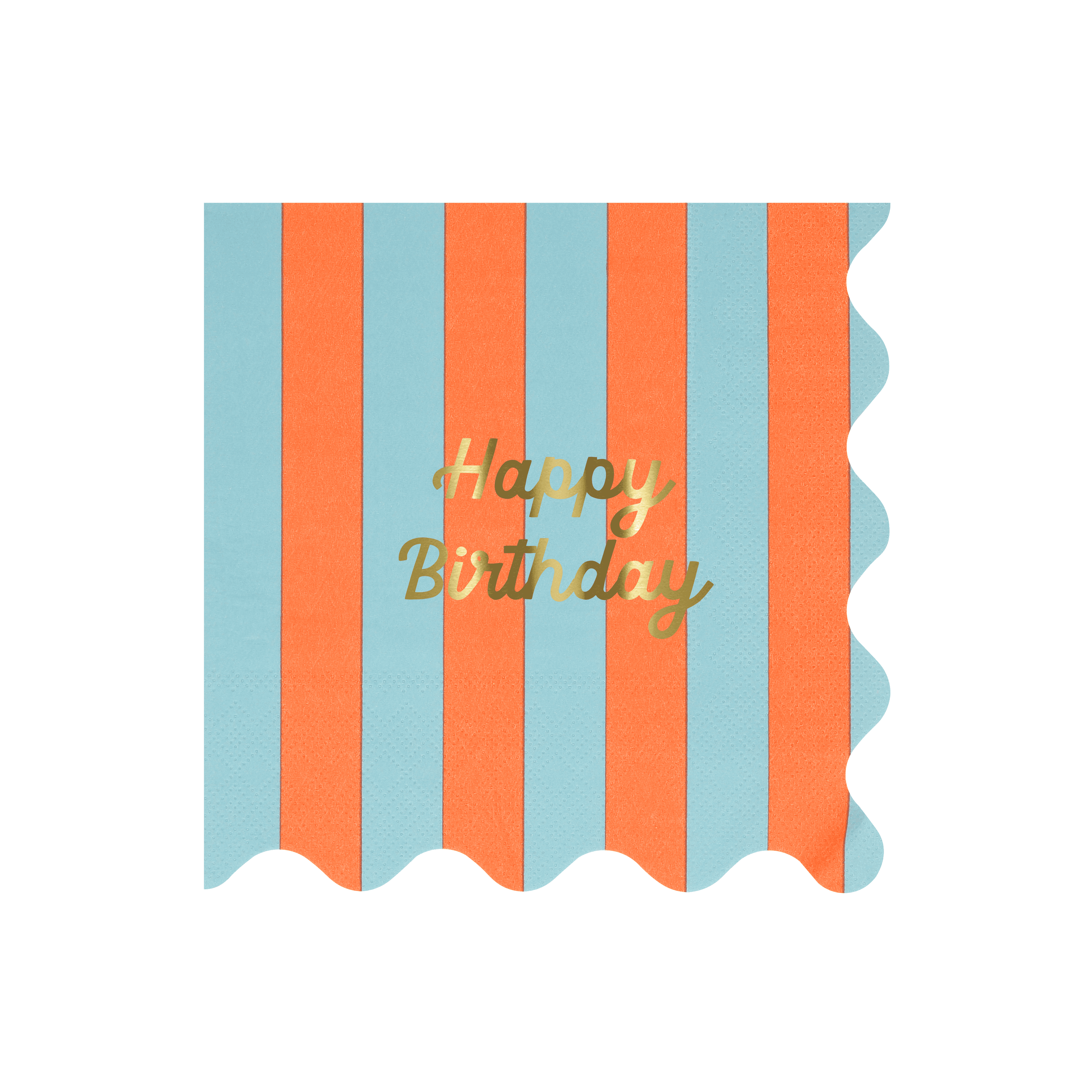 Grandi Tovaglioli Happy Birthday Stripes (x 16)