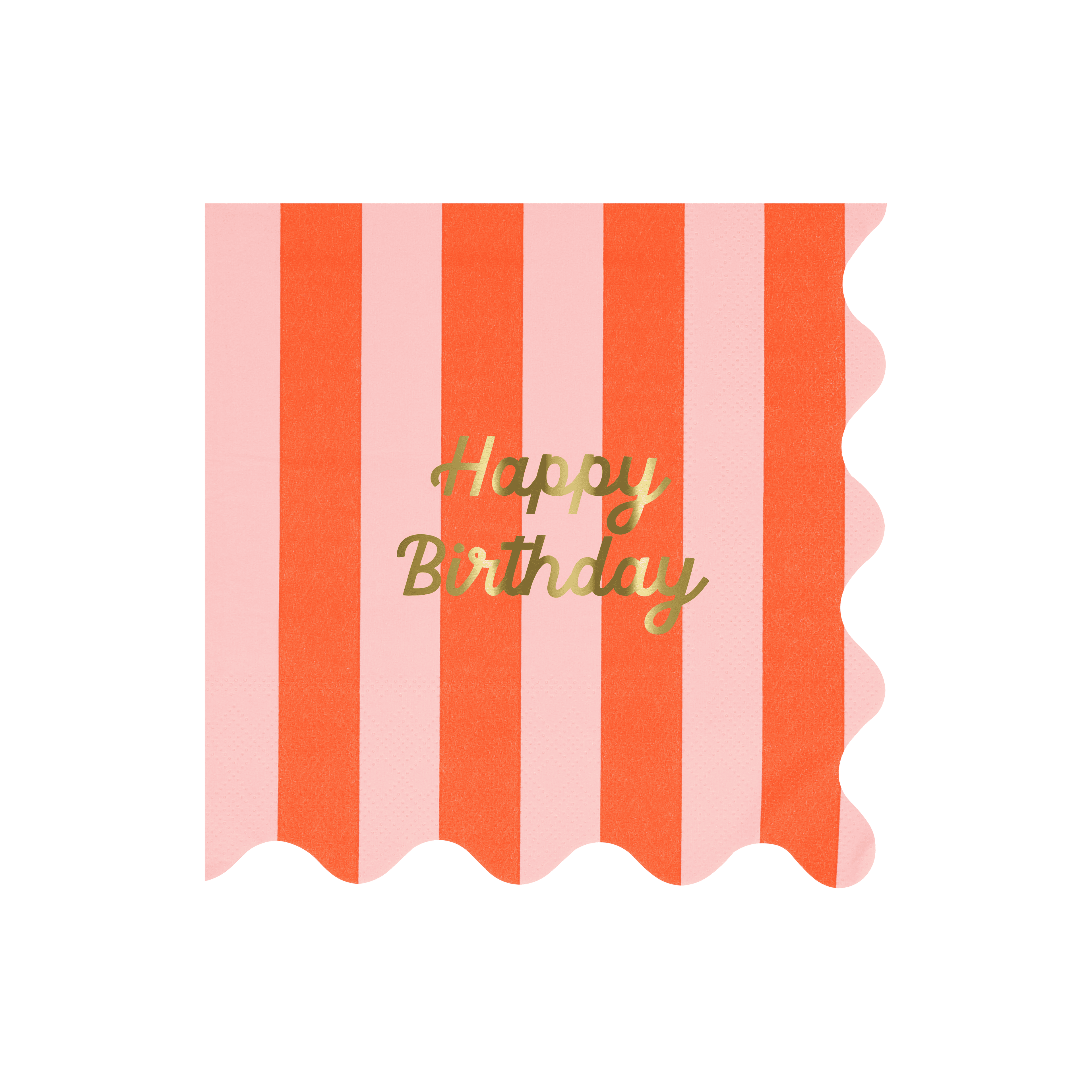 Grandi Tovaglioli Happy Birthday Stripes (x 16)