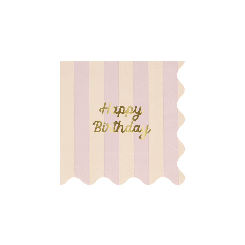 Piccoli Tovaglioli Happy Birthday Stripes (x 16)