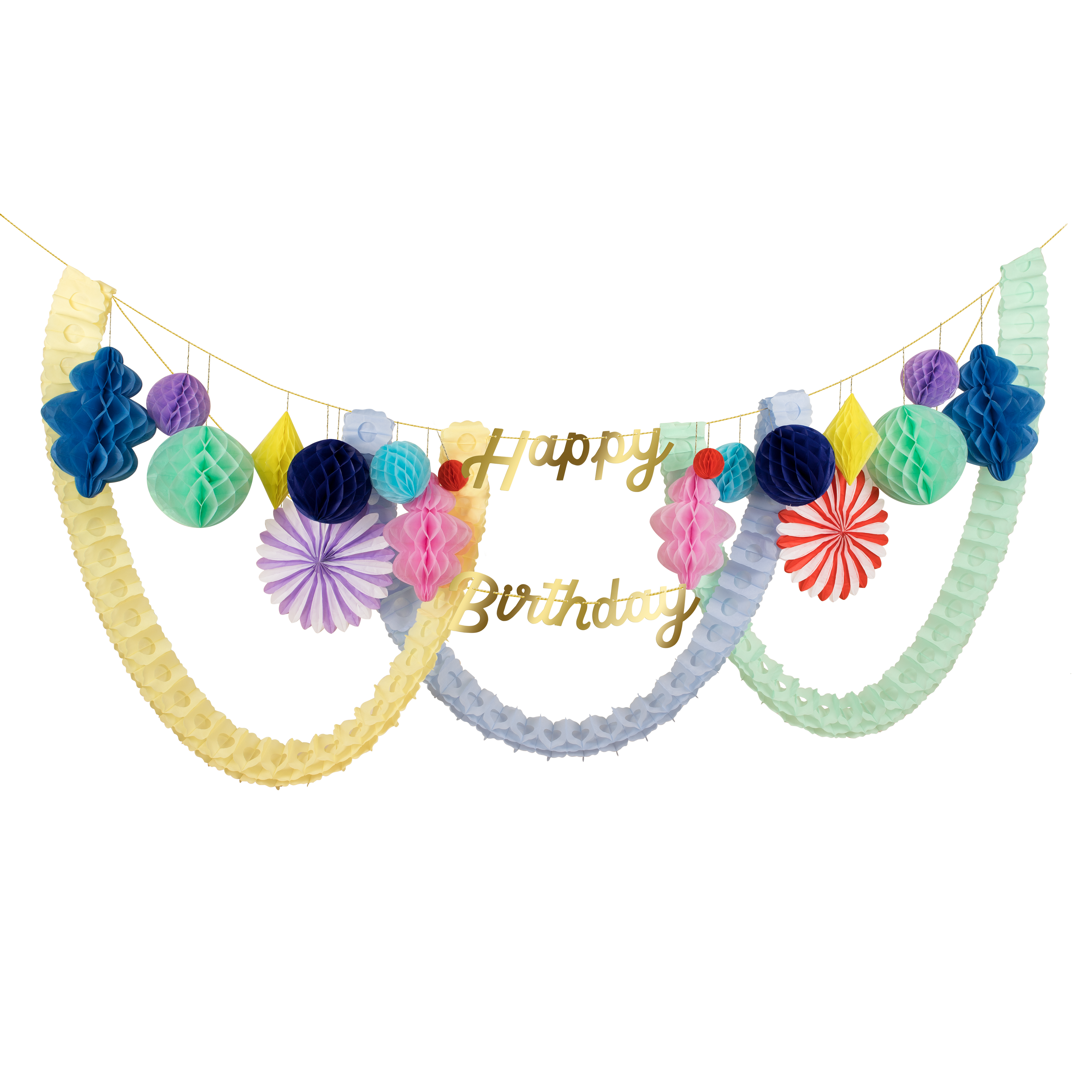 Ghirlanda Honeycomb Color Pop Happy Birthday