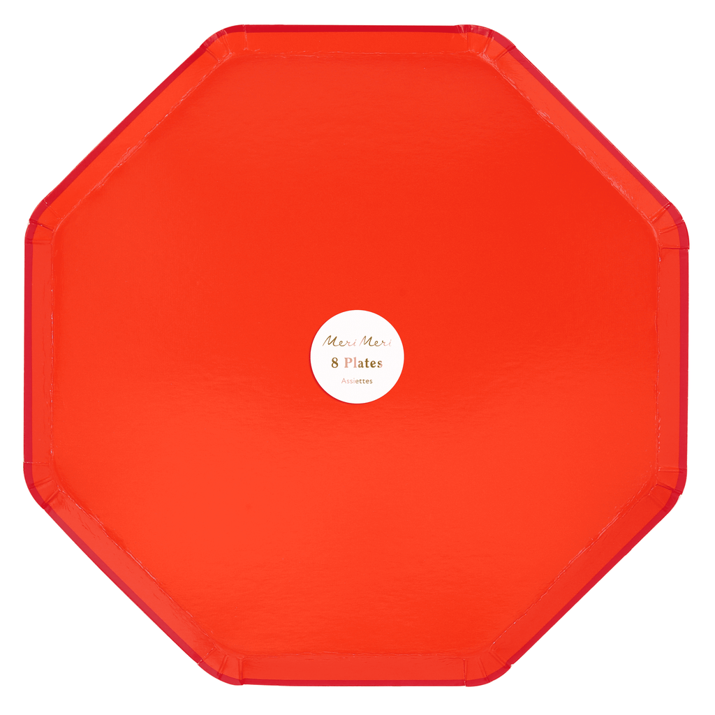 Piatti Ottagonali Rossi – 21 cm (8 pz)