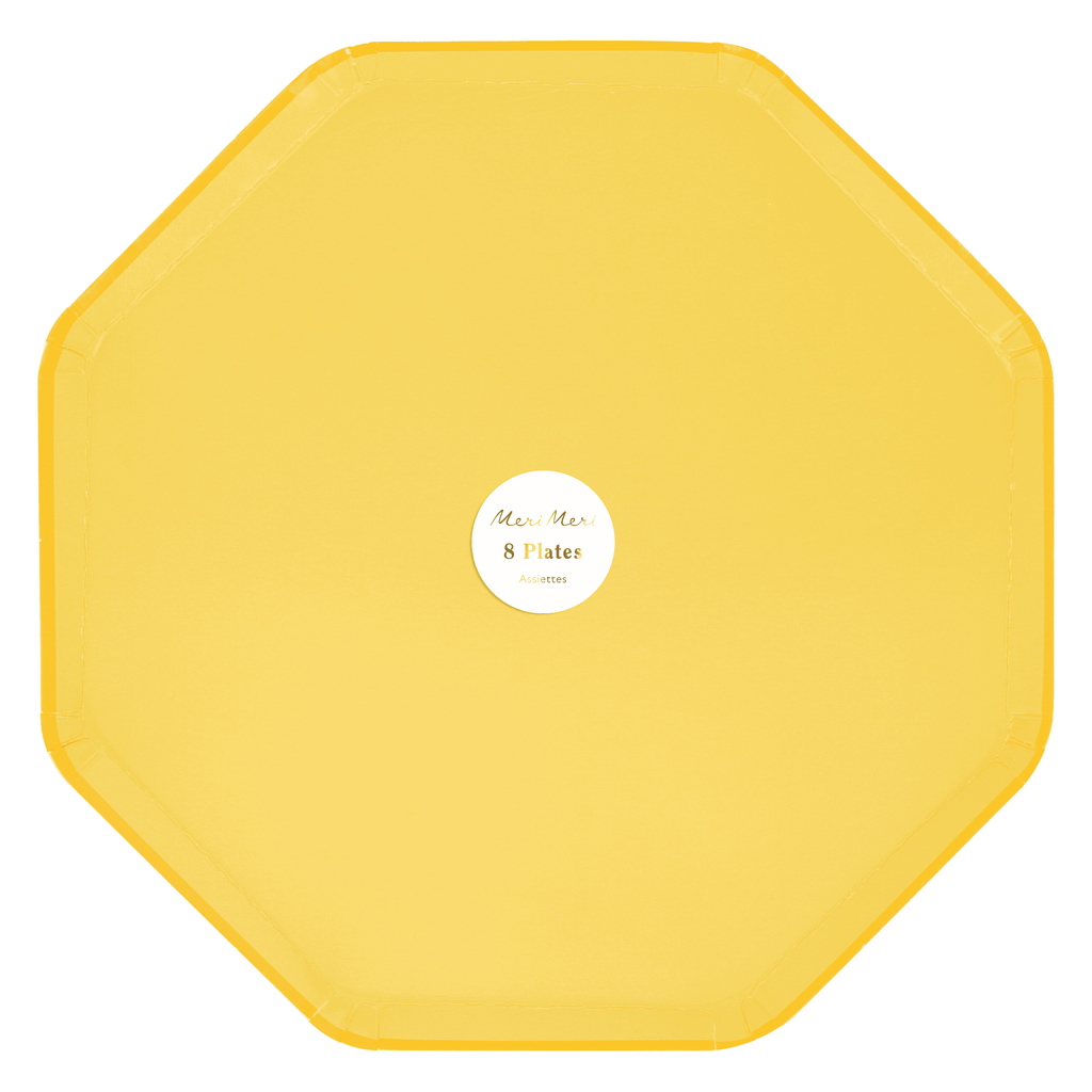 Piatti Ottagonali Gialli – 26 cm (8 pz)