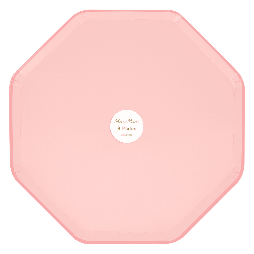 Piatti Ottagonali Rosa Confetto – 26 cm (8 pz)