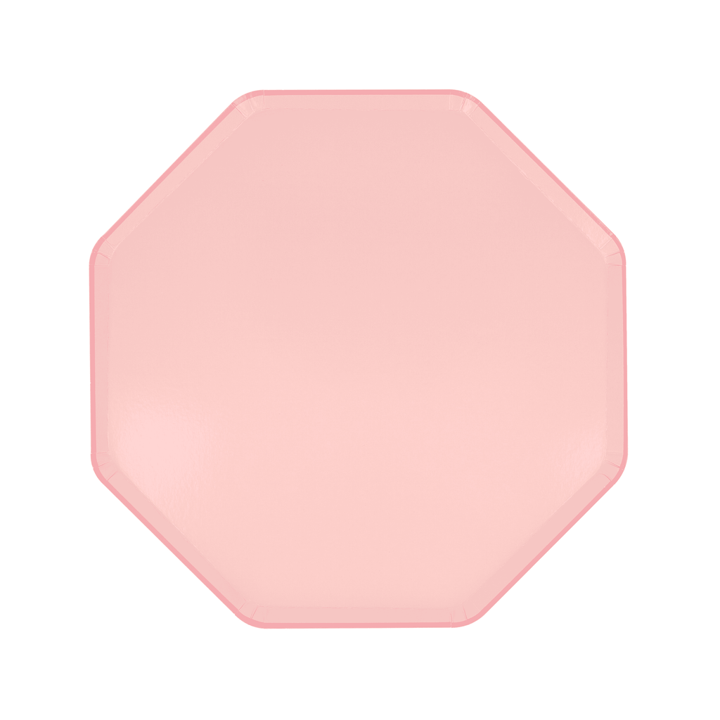Piatti Ottagonali Rosa Confetto – 21 cm (8 pz)