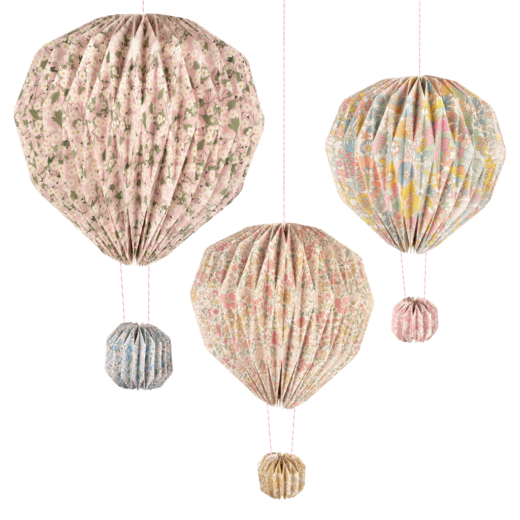 Decorazioni a palloncino floreali Liberty riutilizzabili (set da 3)