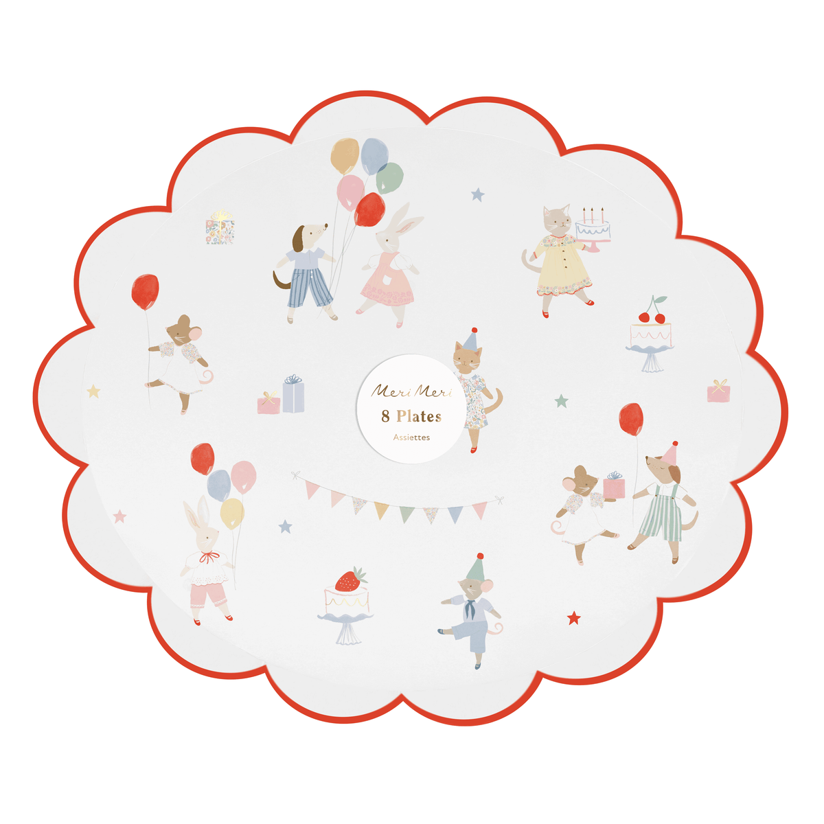 Piatti Grandi Animal Friends Meri Meri (8 pz)