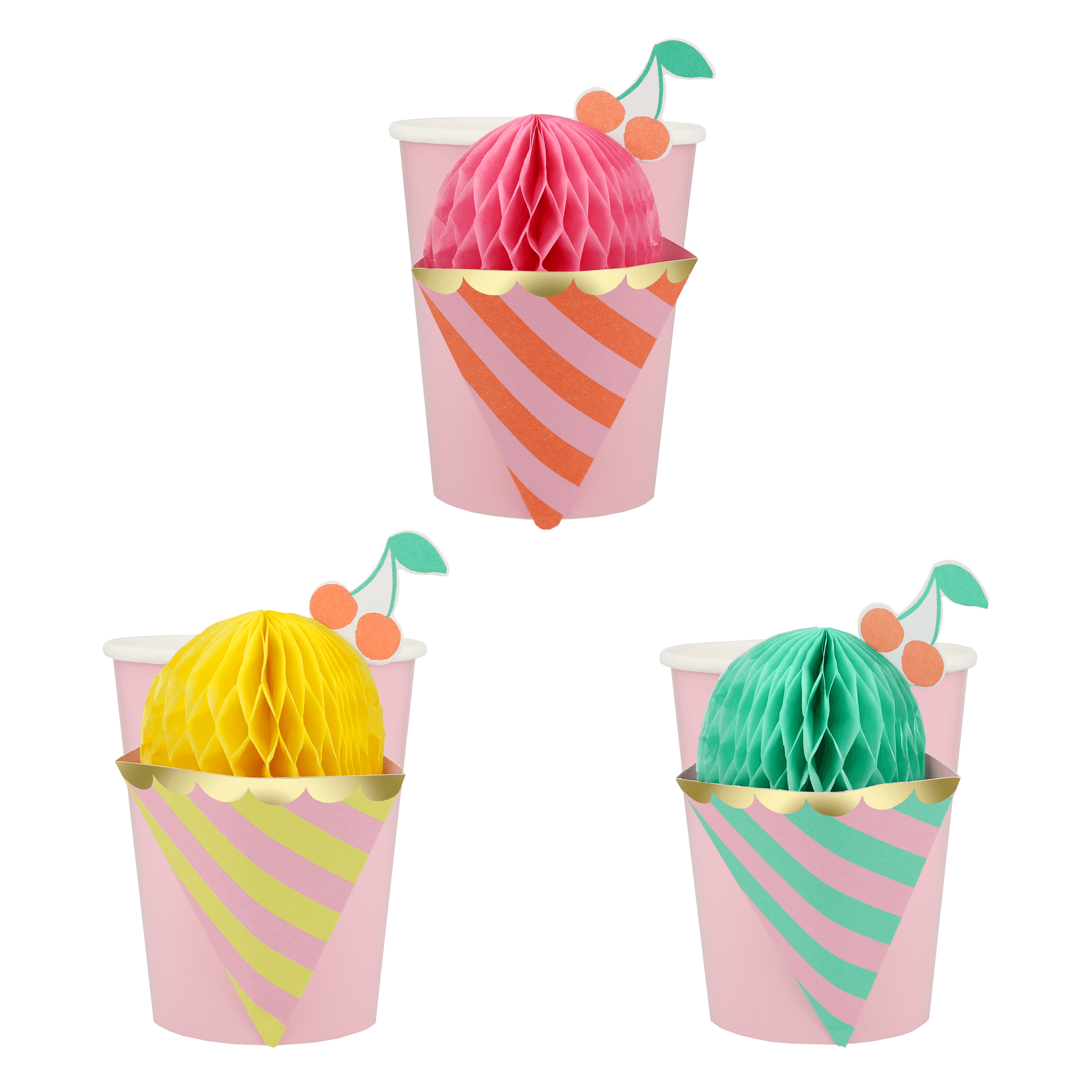 Coppette gelato con decorazione 3D Meri Meri (8 pz)