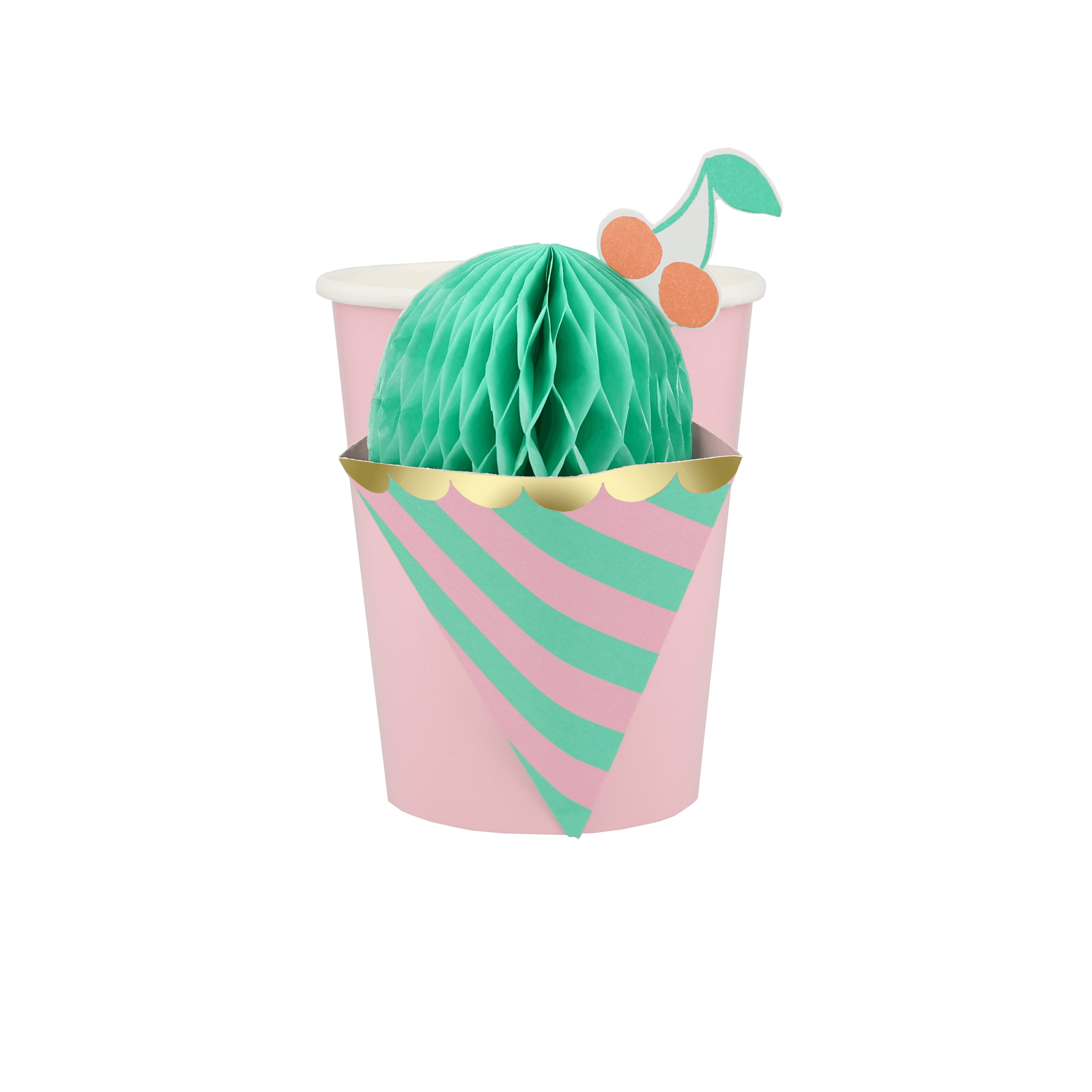 Coppette gelato con decorazione 3D Meri Meri (8 pz)