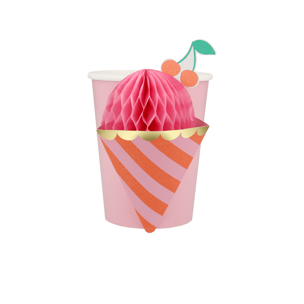 Coppette gelato con decorazione 3D Meri Meri (8 pz)
