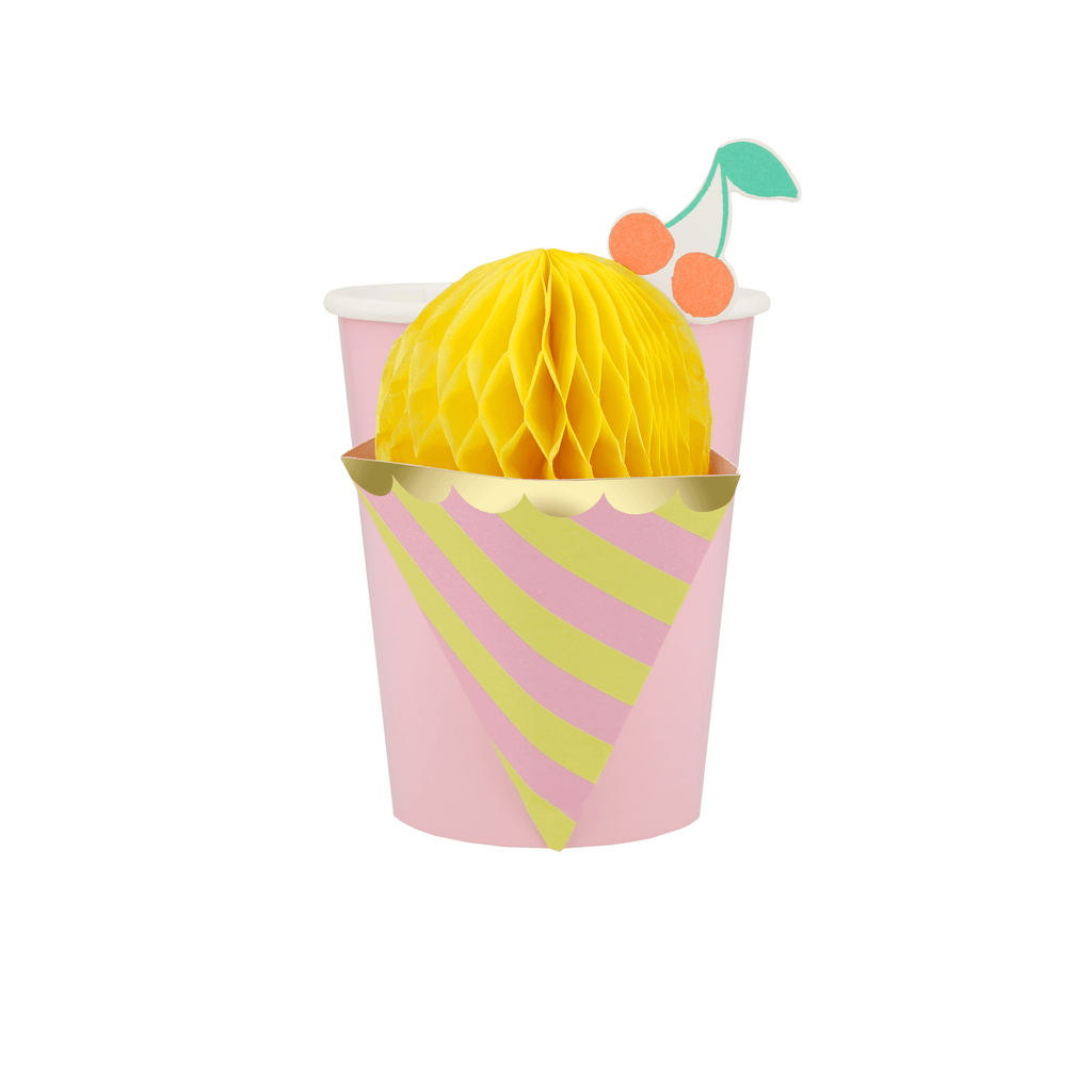Coppette gelato con decorazione 3D Meri Meri (8 pz)