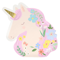 Piatti Sagomati Unicorno  Meri Meri (8 pz)