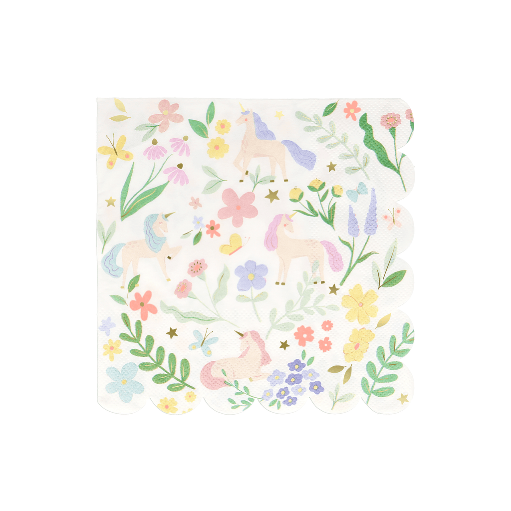 Tovaglioli Grandi Unicorno Meadow Meri Meri