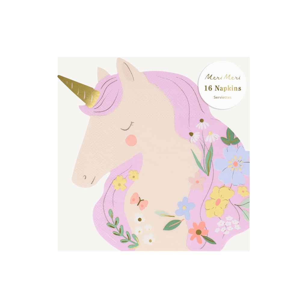 Tovaglioli Sagomati Unicorno Meri Meri (16 pz)