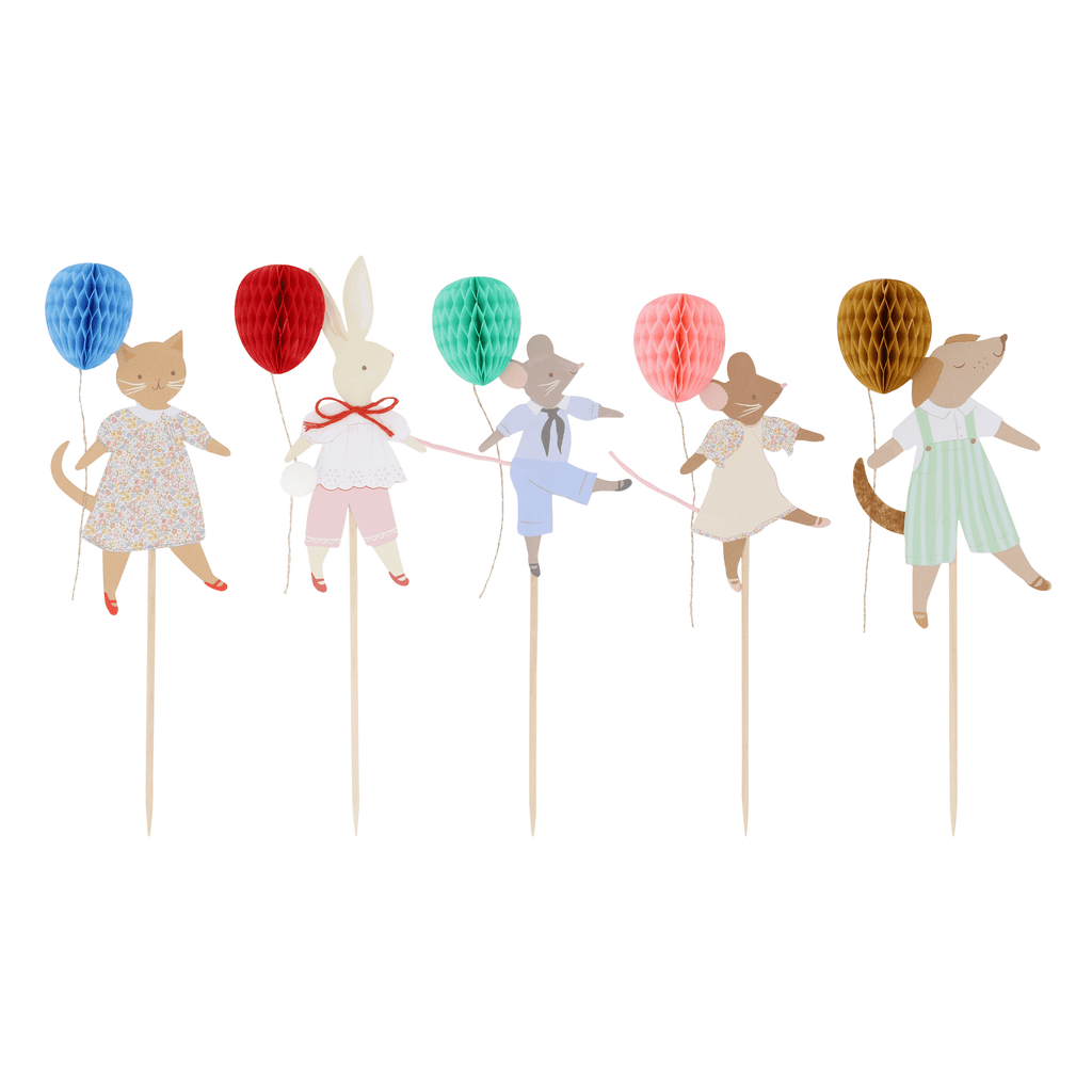 Cake Topper Animal Friends Meri Meri (5 pz)