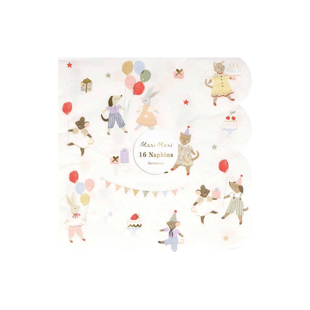 Tovaglioli Grandi Animal Friends Meri Meri (16 pz)