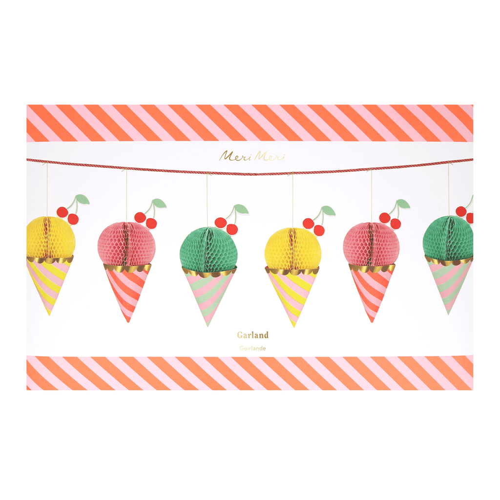 Ghirlanda Coni Gelato 3D Meri Meri