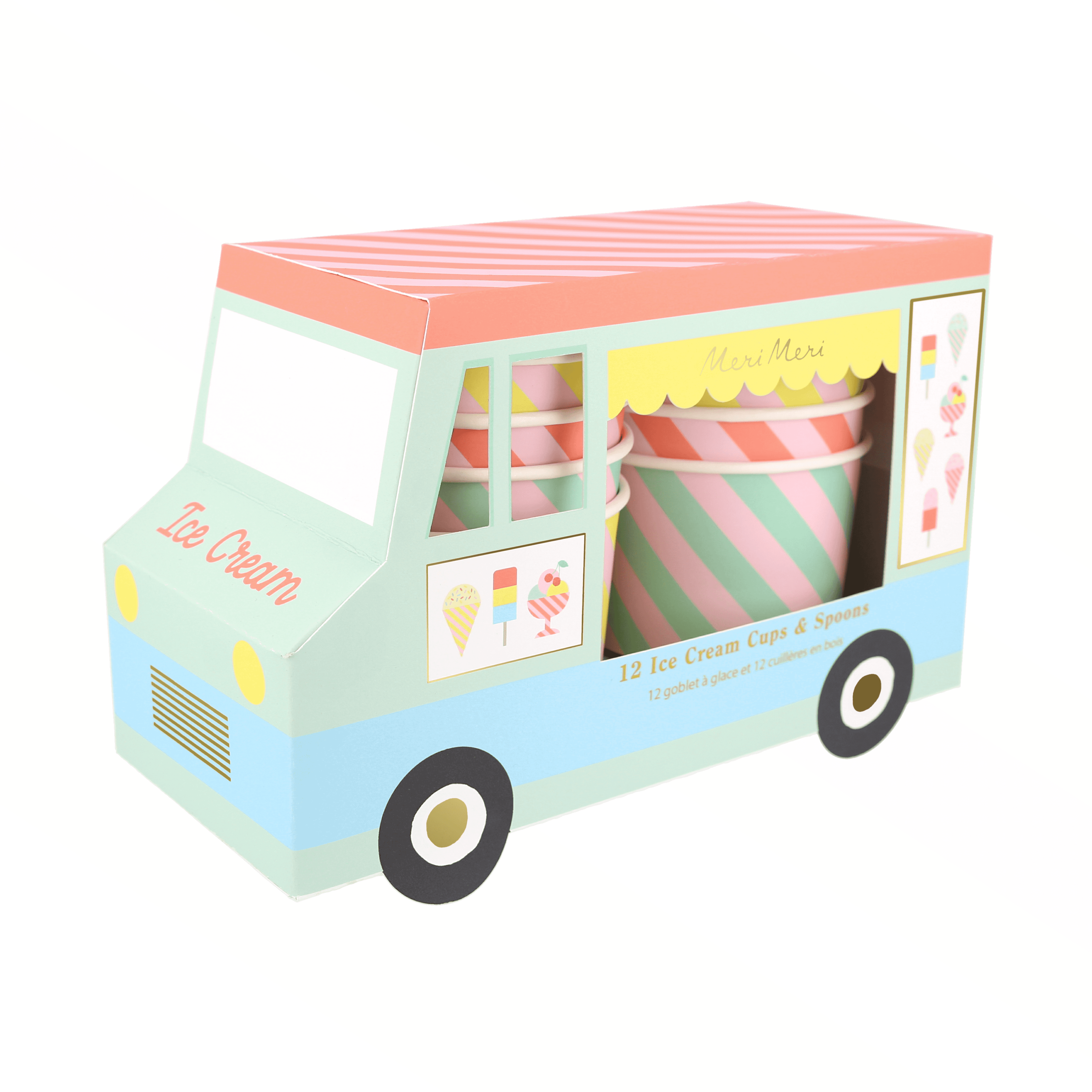 Coppette gelato con cucchiaini Meri Meri (12 pz)