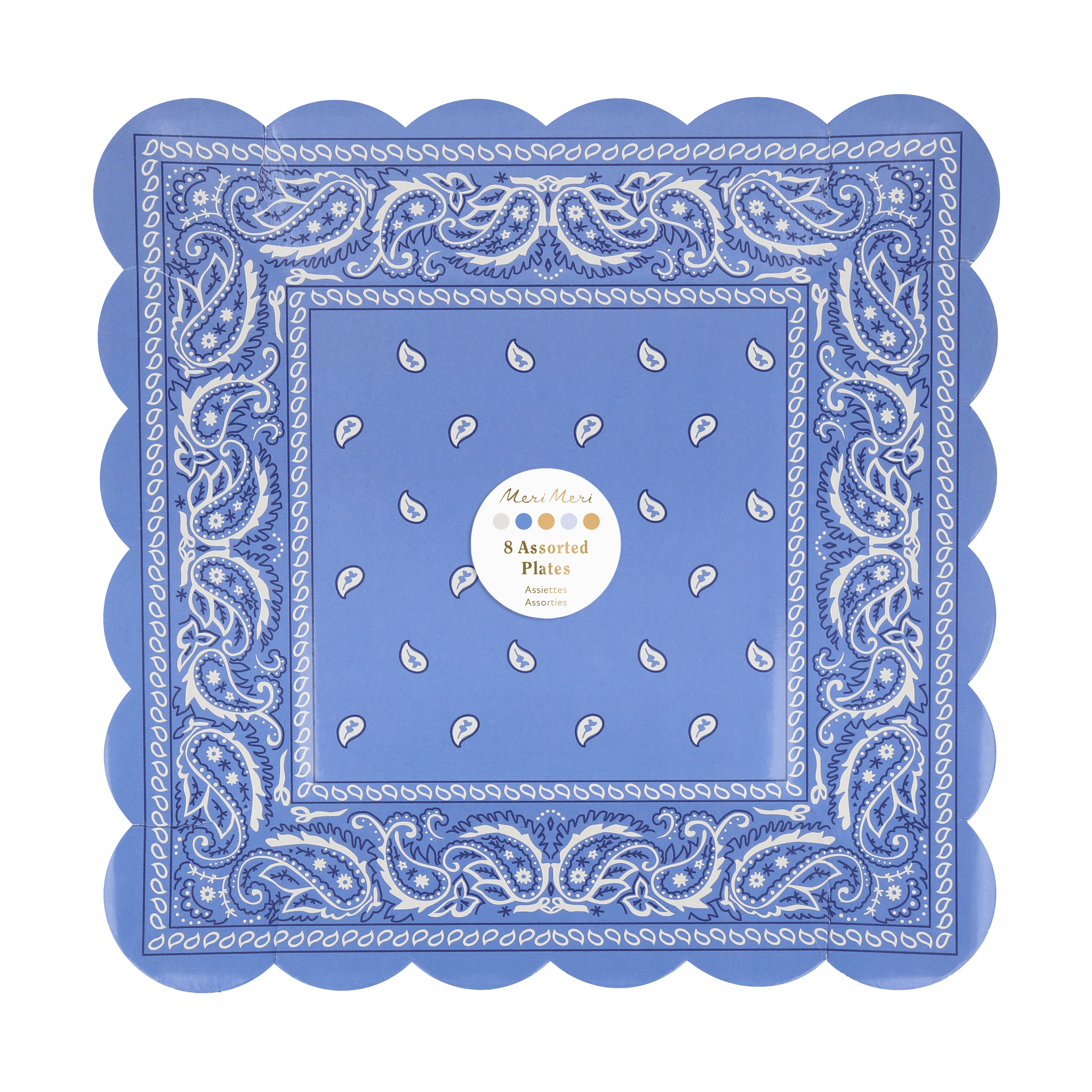 Piatti Quadrati Western Bandana Meri Meri (8 pz)