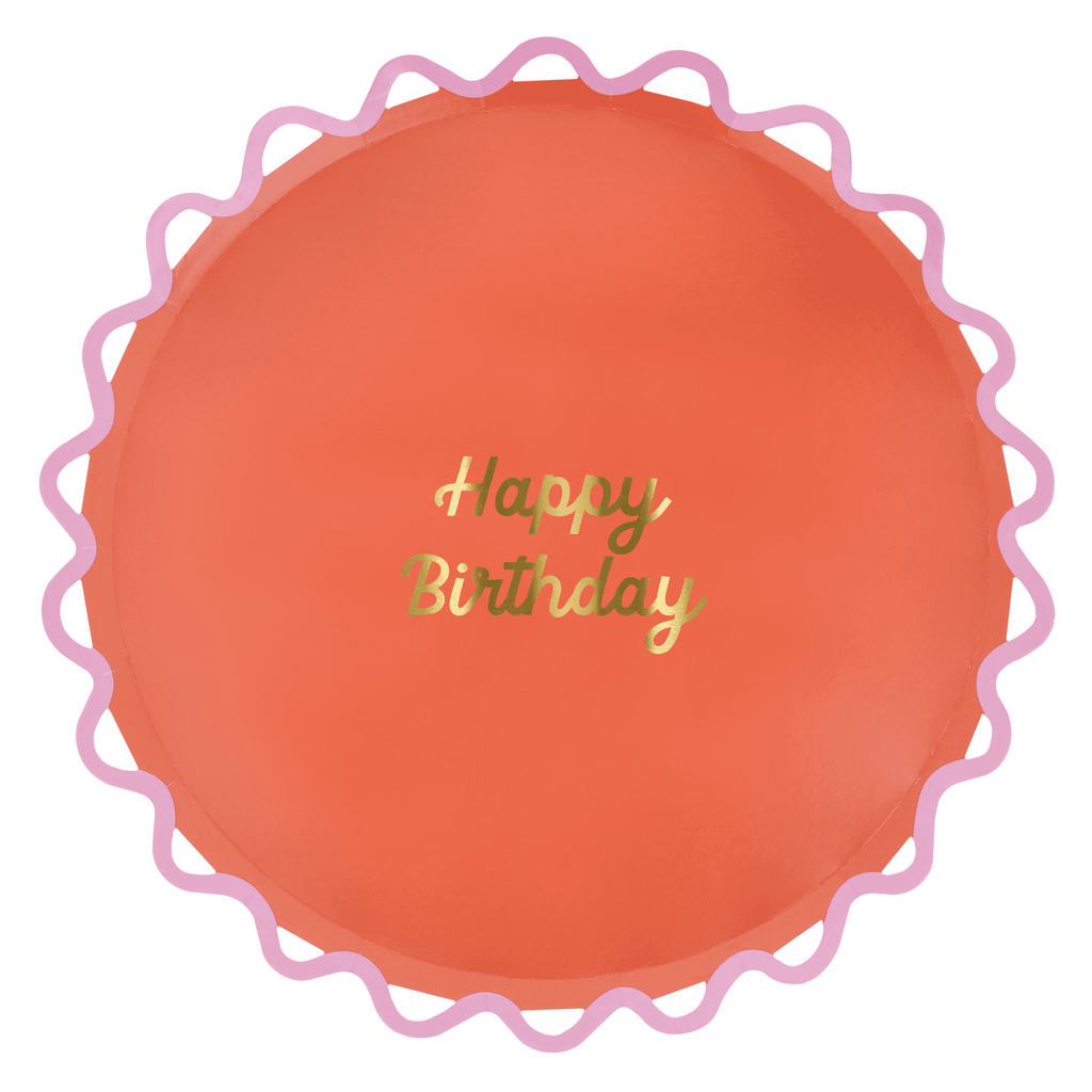 Piatti Portata Color Pop Happy Birthday (x8)