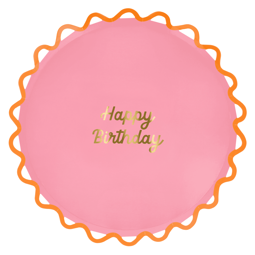 Piatti Portata Color Pop Happy Birthday (x8)