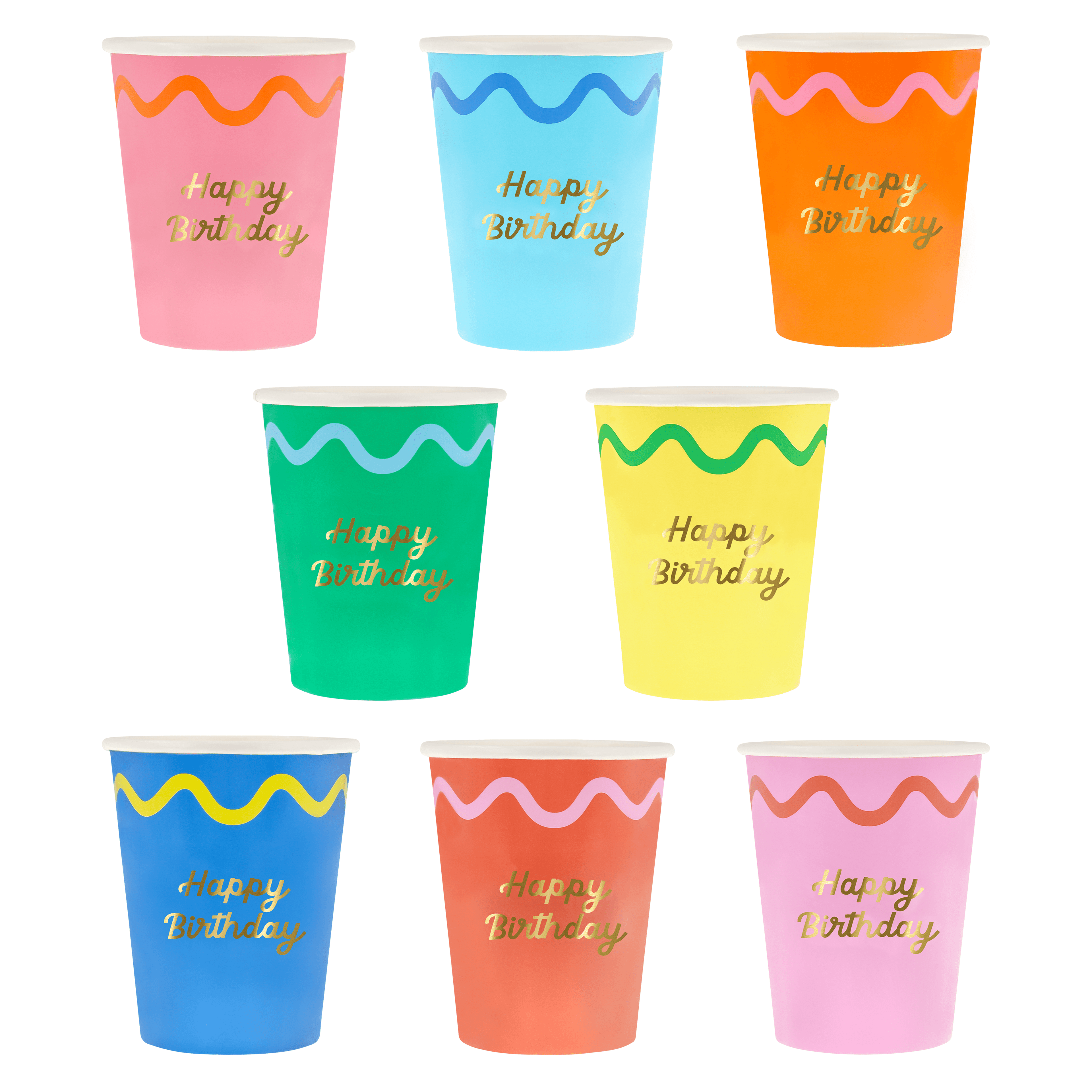 Bicchieri Color Pop Happy Birthday