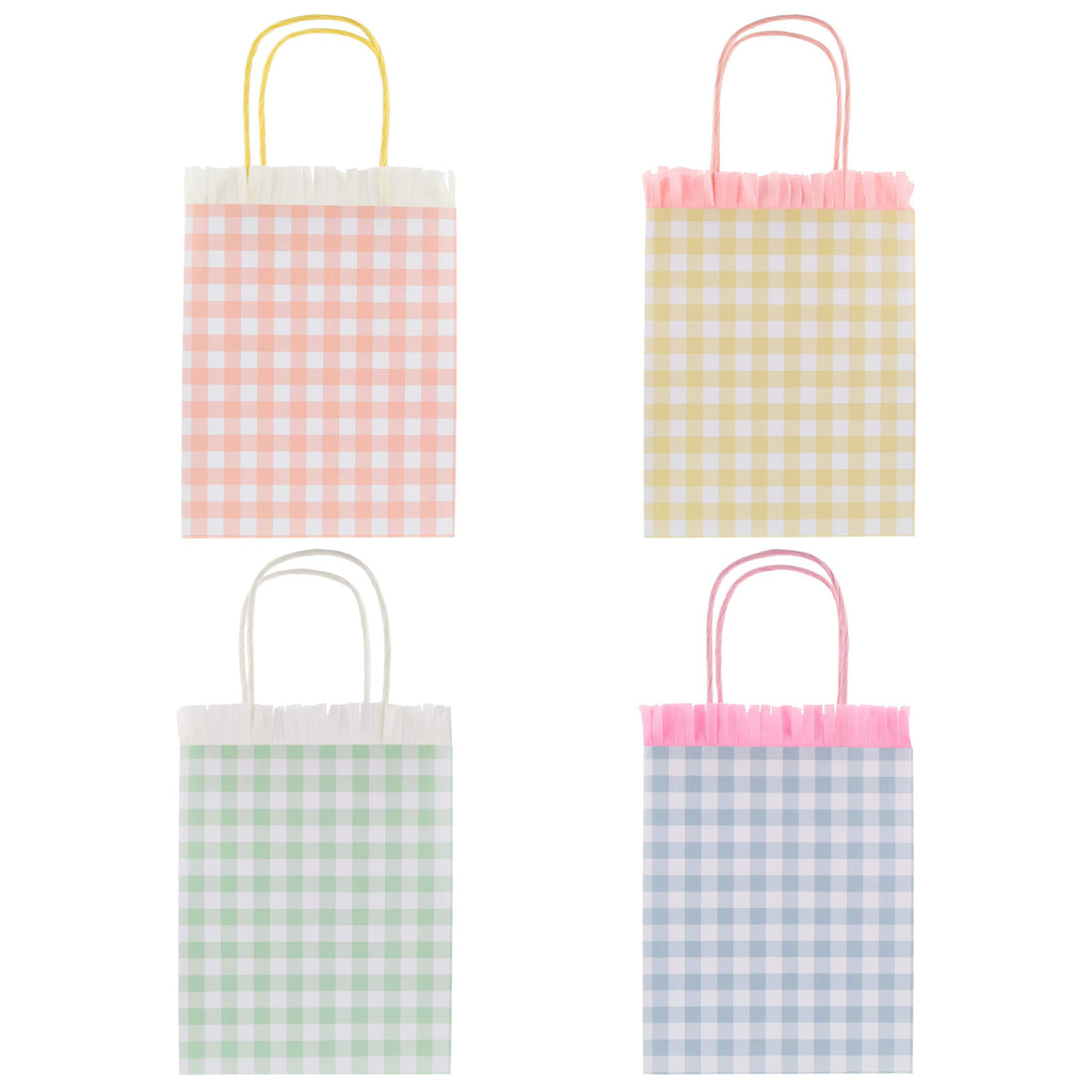 Favour Bag Gingham Pastello con Frange Meri Meri (8 pz)