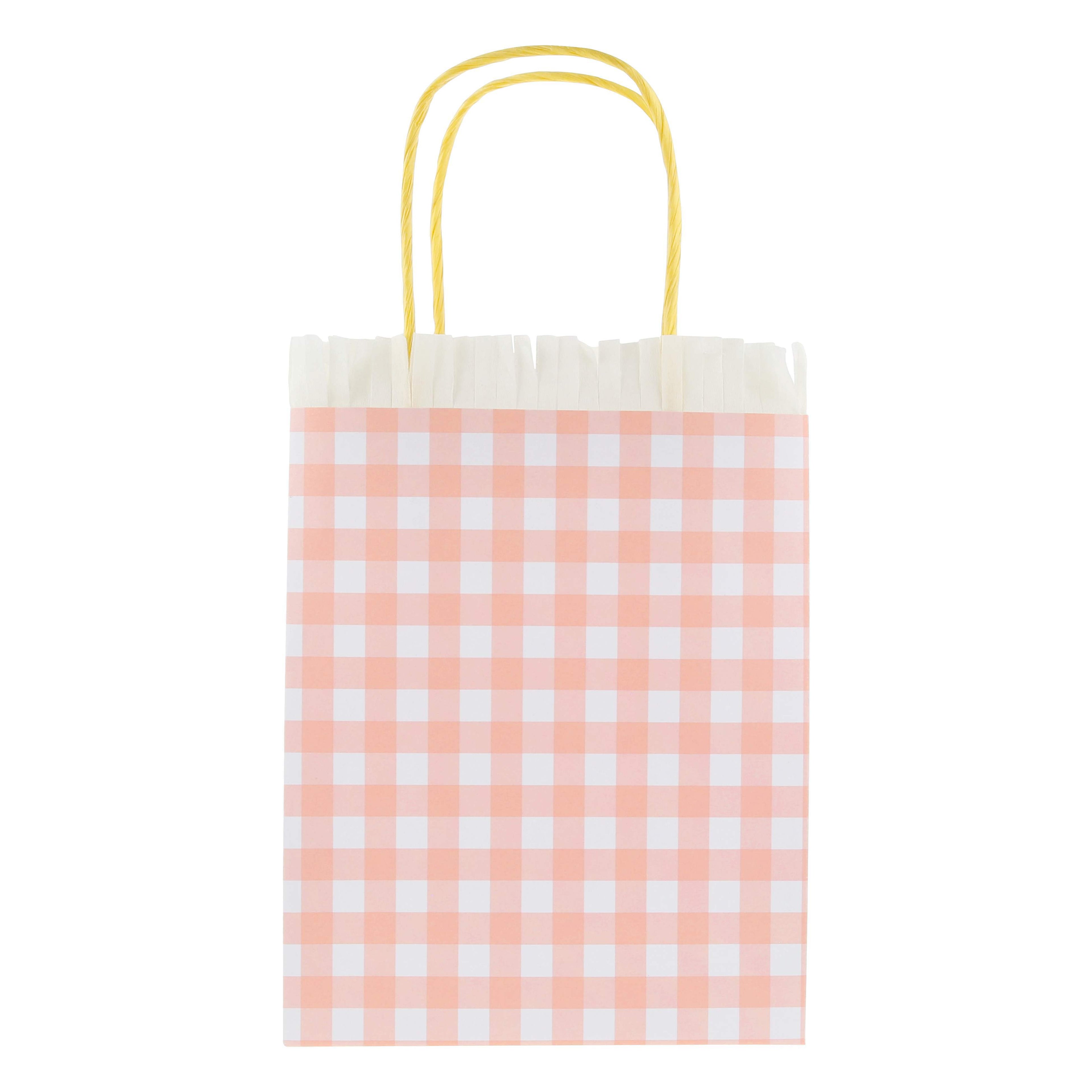 Favour Bag Gingham Pastello con Frange Meri Meri (8 pz)