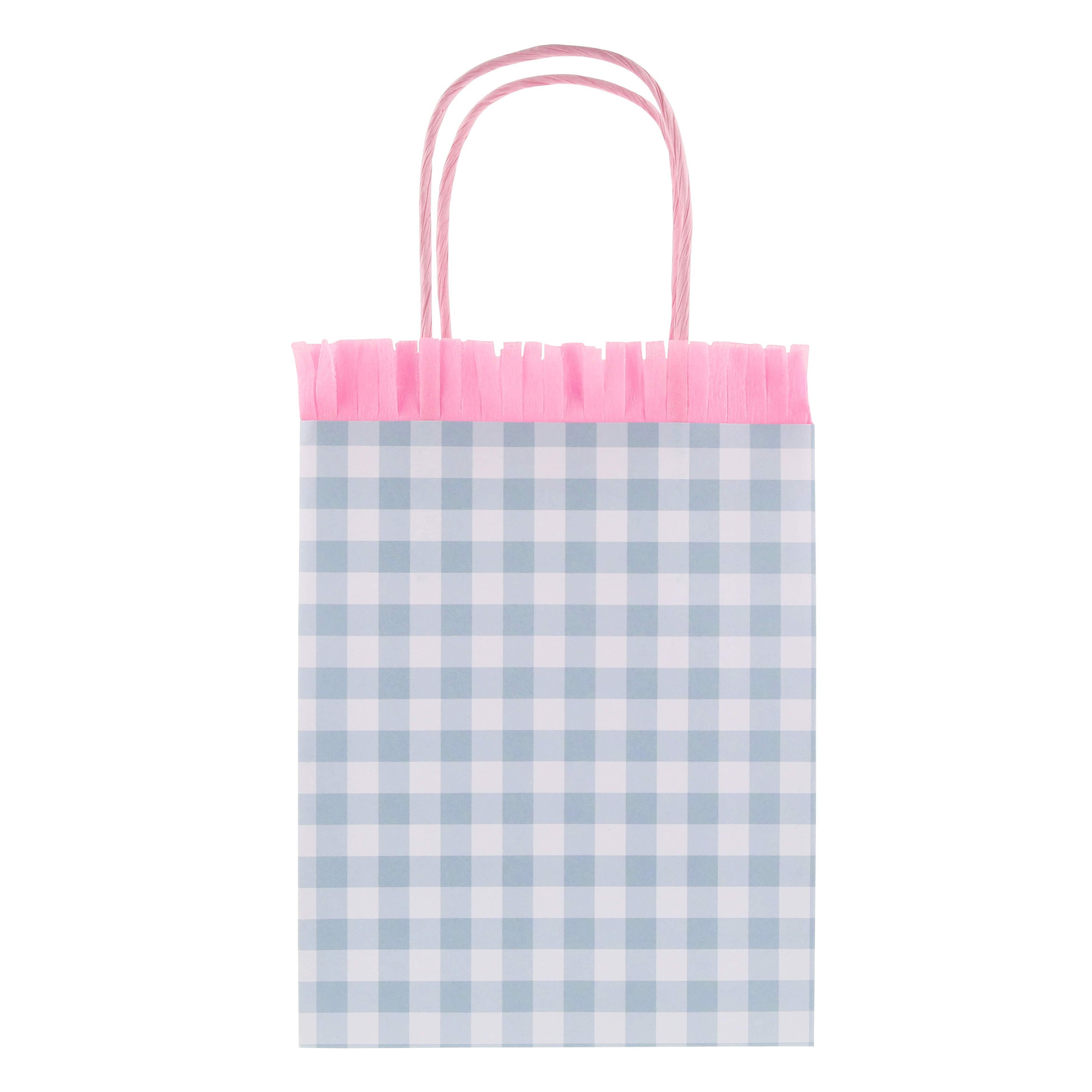 Favour Bag Gingham Pastello con Frange Meri Meri (8 pz)
