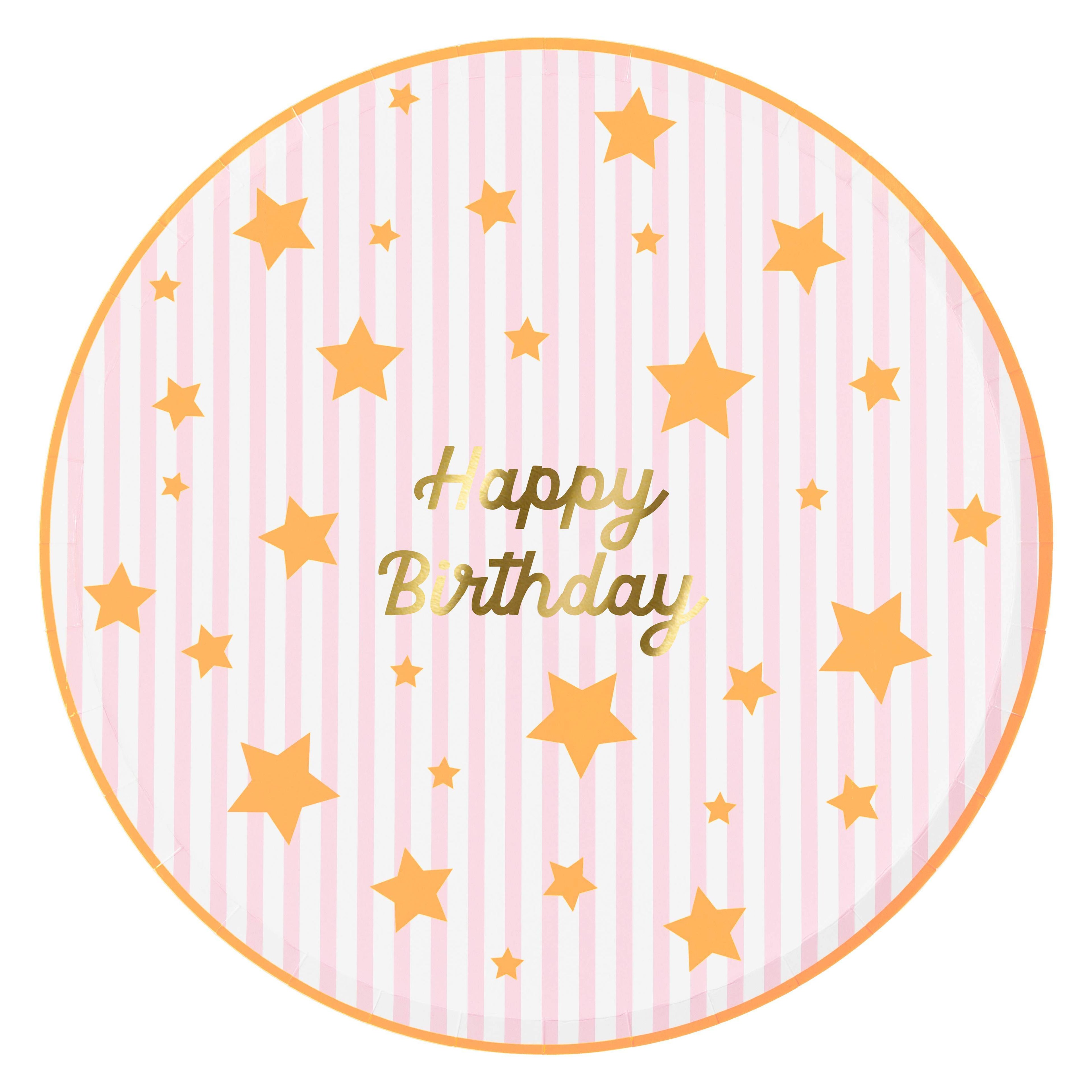 Piatti Grandi Bright Star Happy Birthday Meri Meri (8 pz)