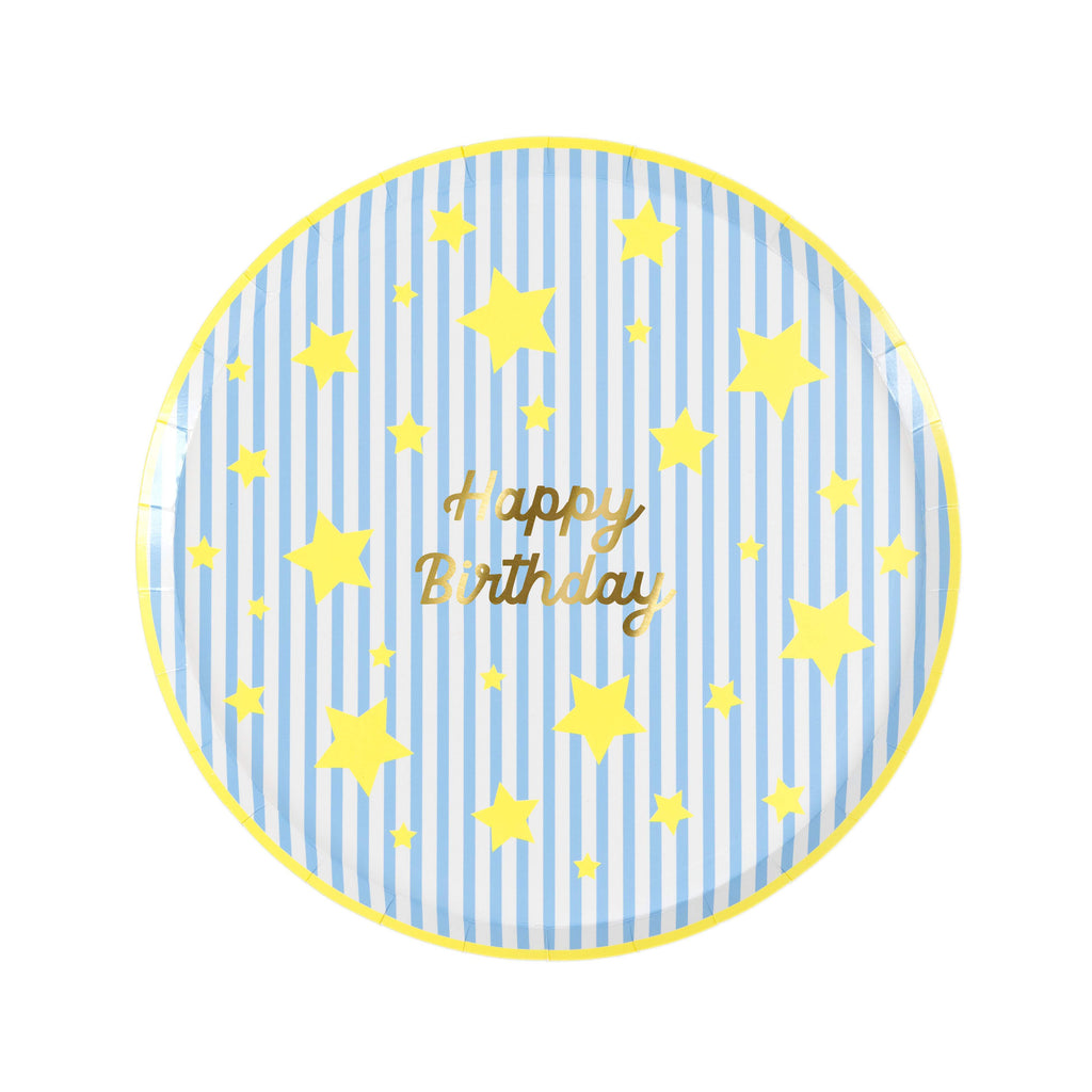 Piatti Dessert Bright Star Happy Birthday Meri Meri (8 pz)