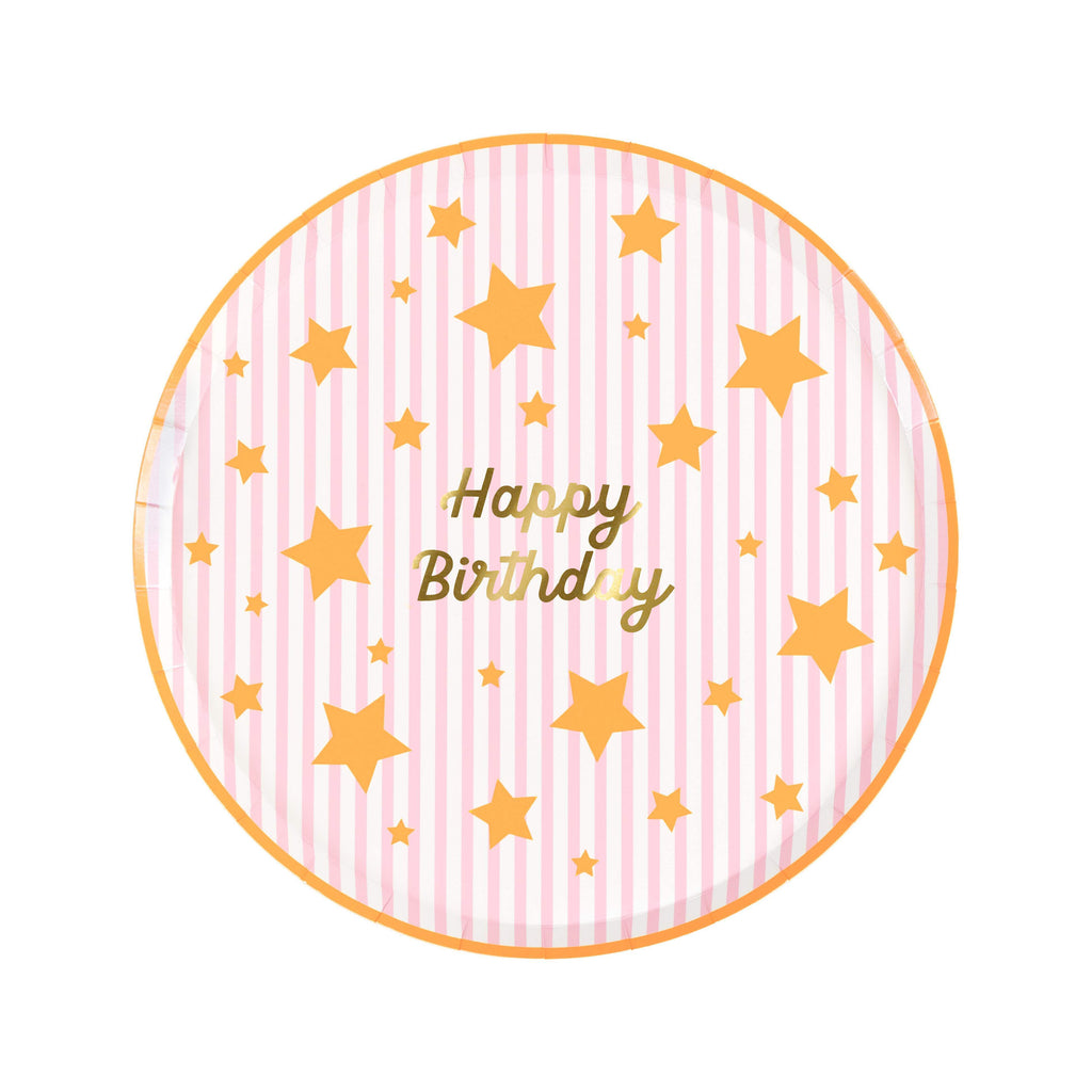 Piatti Dessert Bright Star Happy Birthday Meri Meri (8 pz)