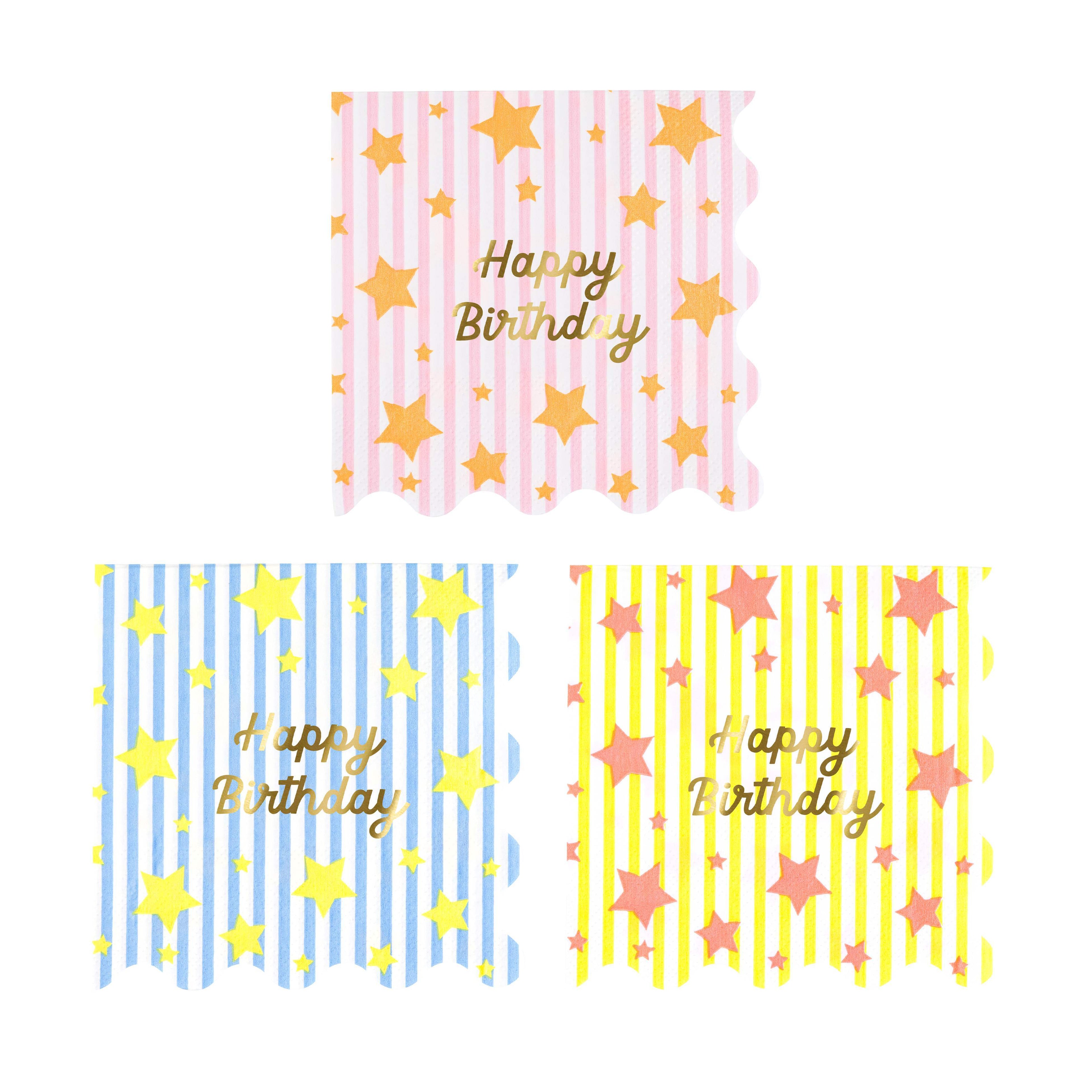 Tovaglioli Grandi Bright Star Happy Birthday Meri Meri (16 pz)