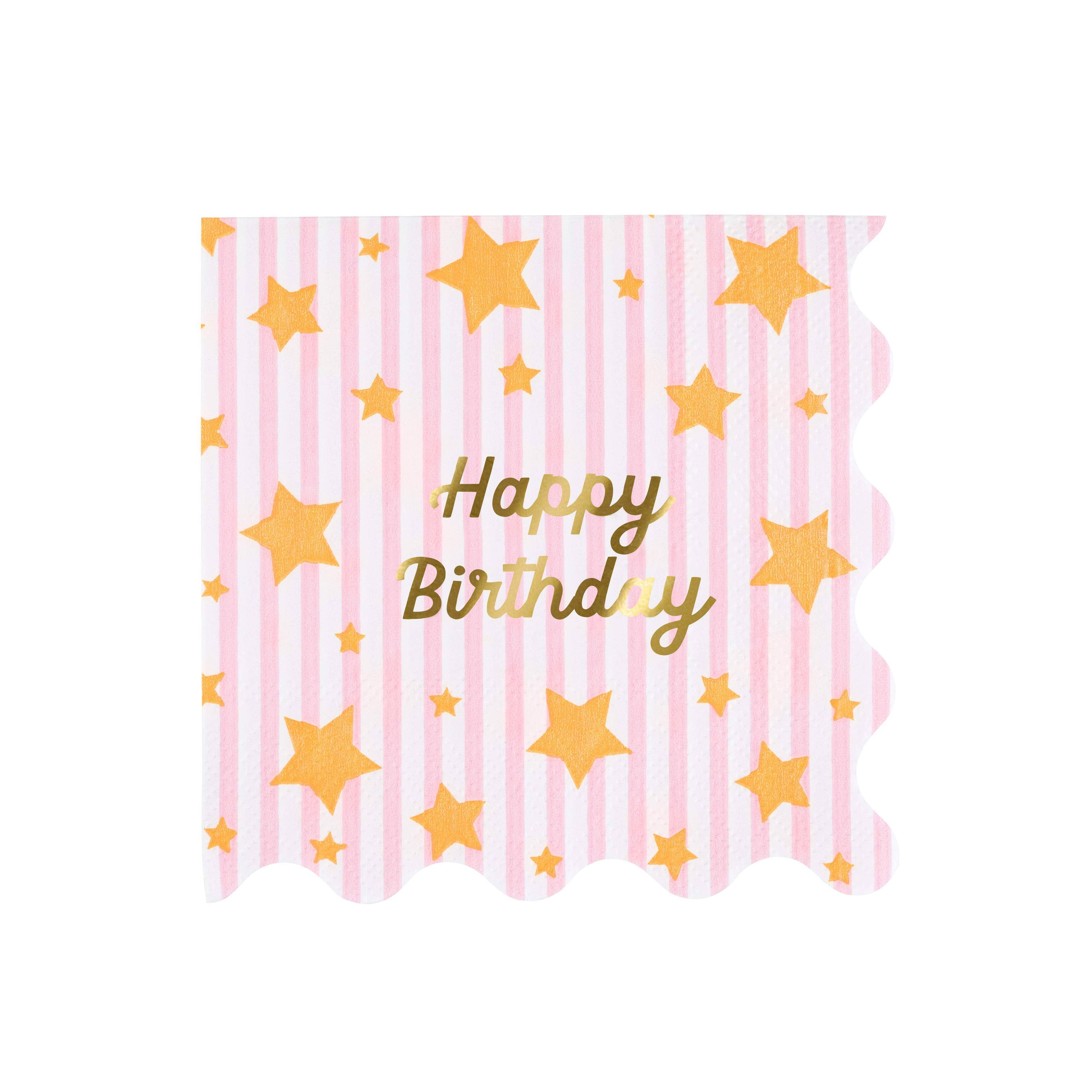 Tovaglioli Grandi Bright Star Happy Birthday Meri Meri (16 pz)