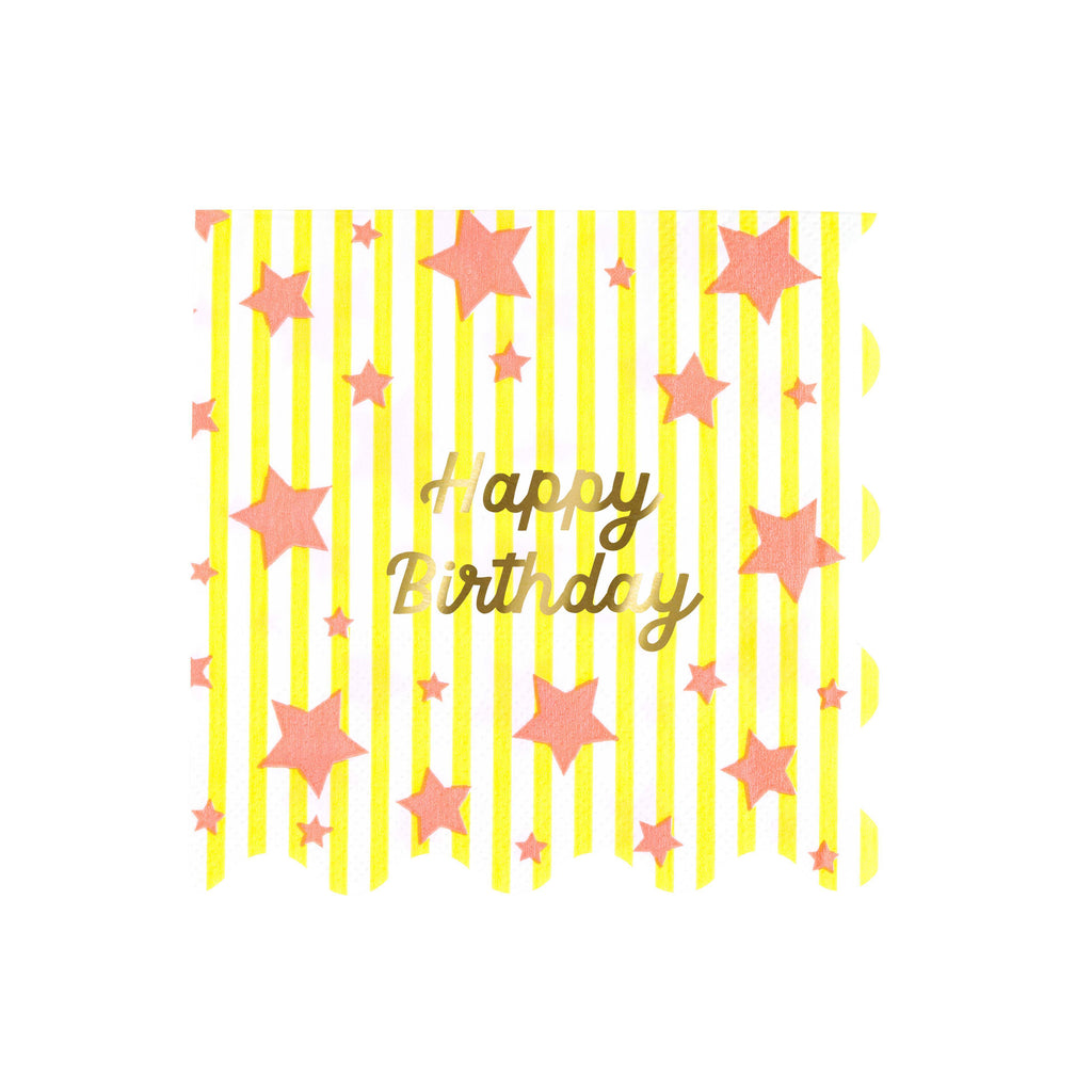 Tovaglioli Grandi Bright Star Happy Birthday Meri Meri (16 pz)