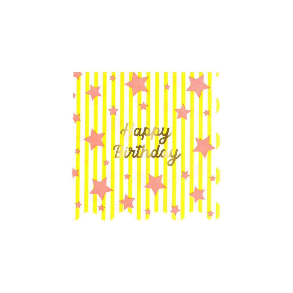 Tovaglioli Piccoli Bright Star Happy Birthday Meri Meri (16 pz)