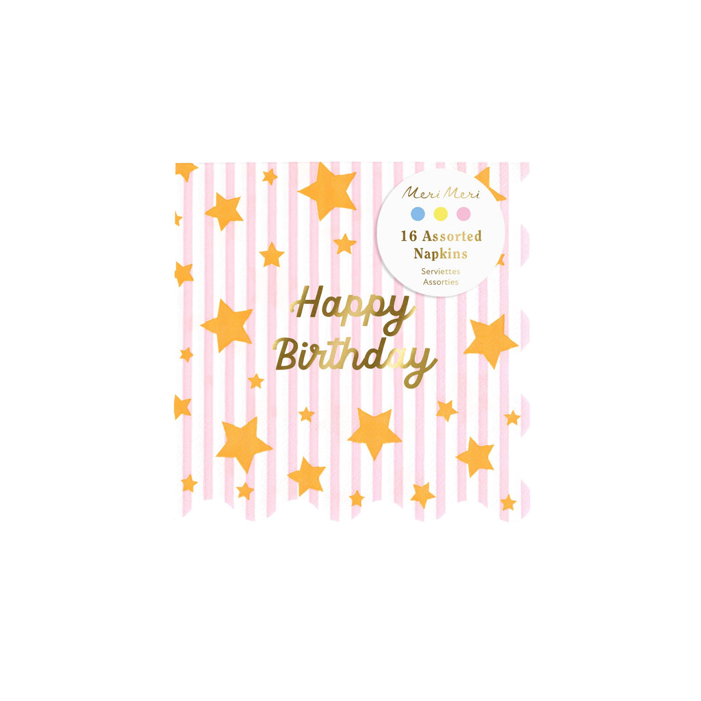 Tovaglioli Piccoli Bright Star Happy Birthday Meri Meri (16 pz)