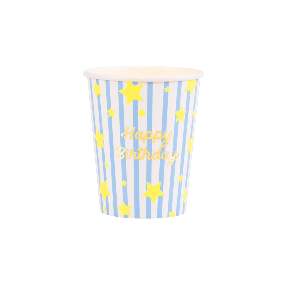 Bicchieri Bright Star Happy Birthday Meri Meri (8 pz)