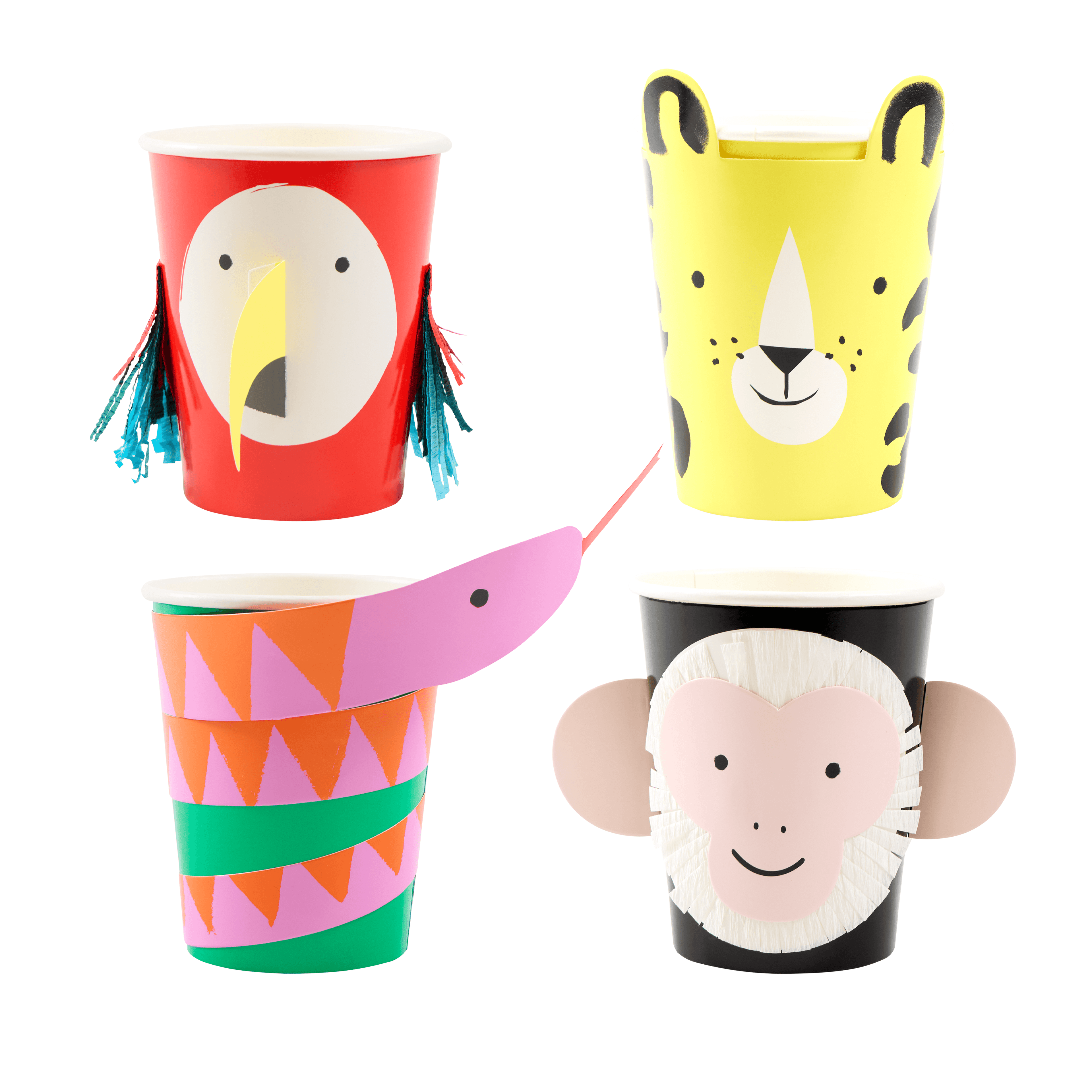 Bicchieri Animali della Giungla (x 8)