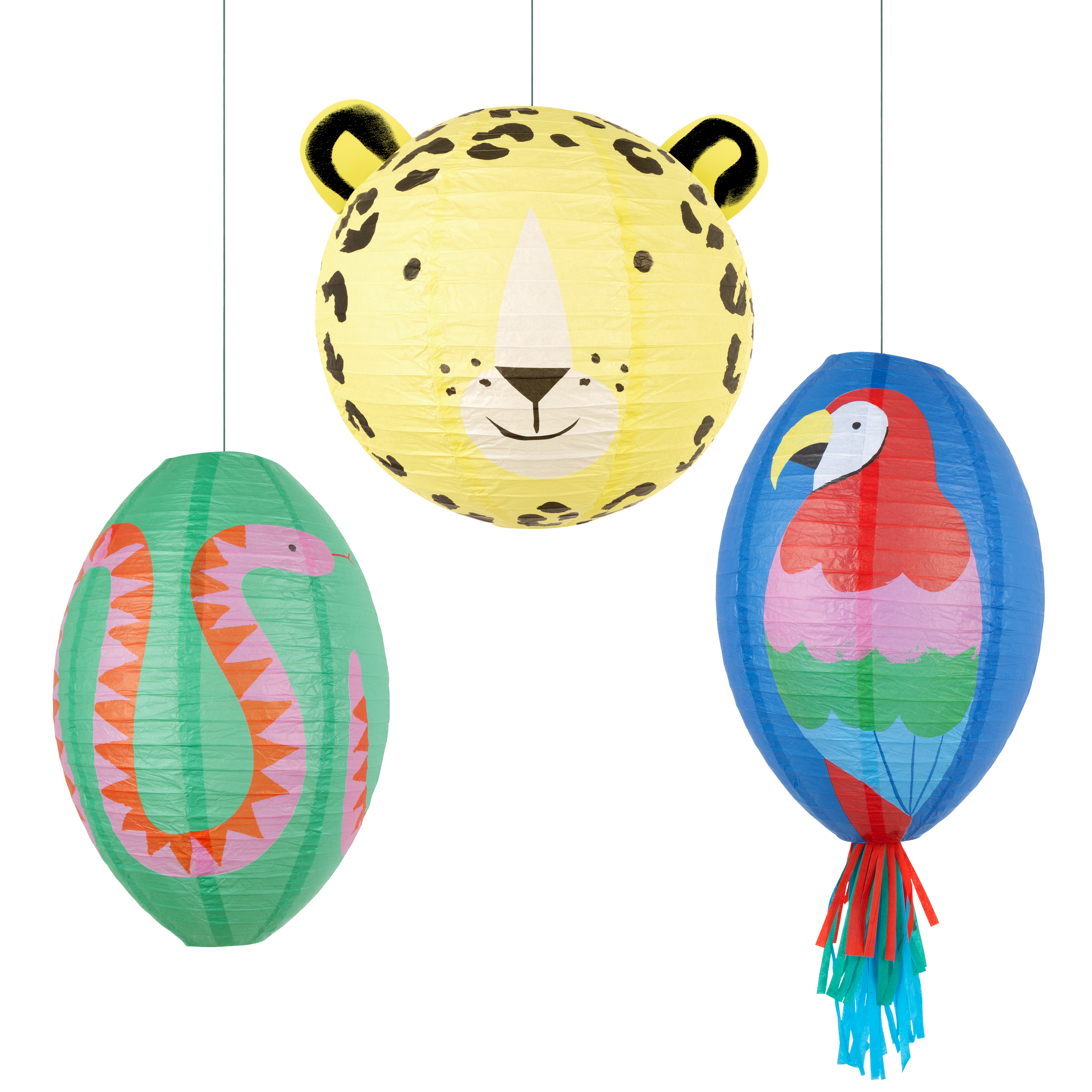 Jungle Jamboree Lantern Set (x3) – Lanterne Decorativa Giungla